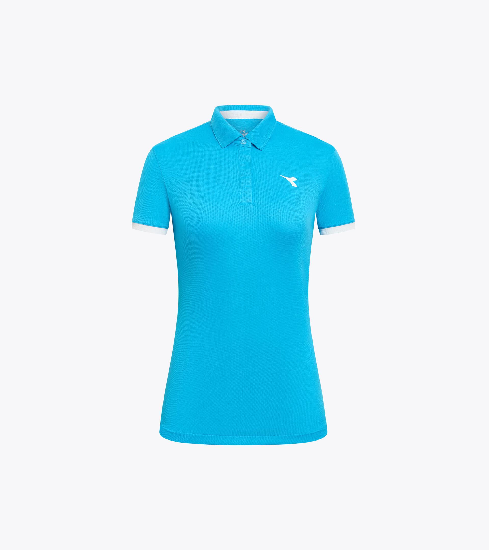 Tennis polo shirt - Women L. POLO COURT ROYAL FLUO - Diadora