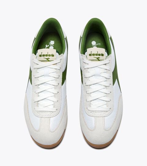 CROSS, WHITE/BANANA PALM Low-profile suede sneaker - All-gender CROSS WHITE/BANANA PALM - Diadora
