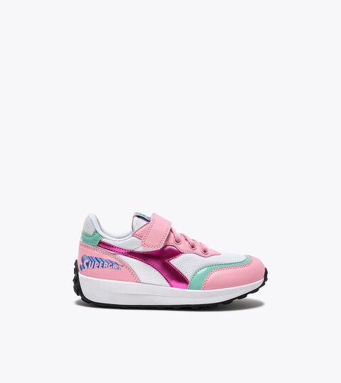 Sports sneaker - Girls - 4 to 8 years old RACE PS SUPERGIRL CANDY PINK/HOT PINK - Diadora