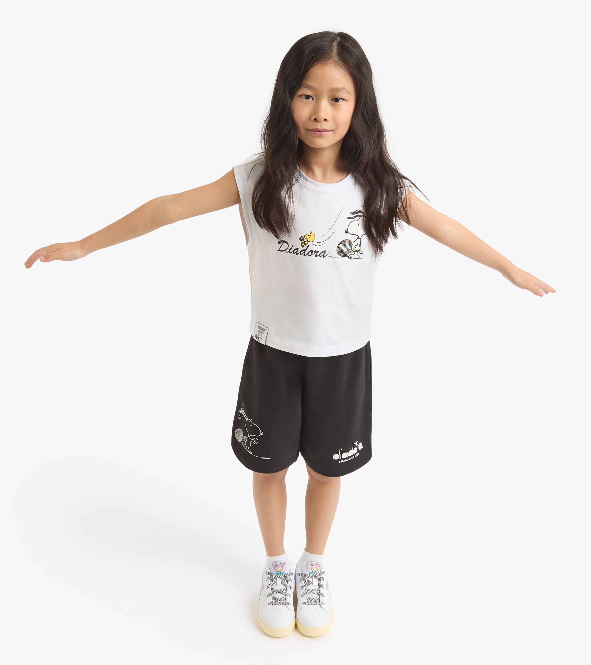 Peanuts bermuda pants - Kids 
 JU. BERMUDA PEANUTS BLACK - Diadora