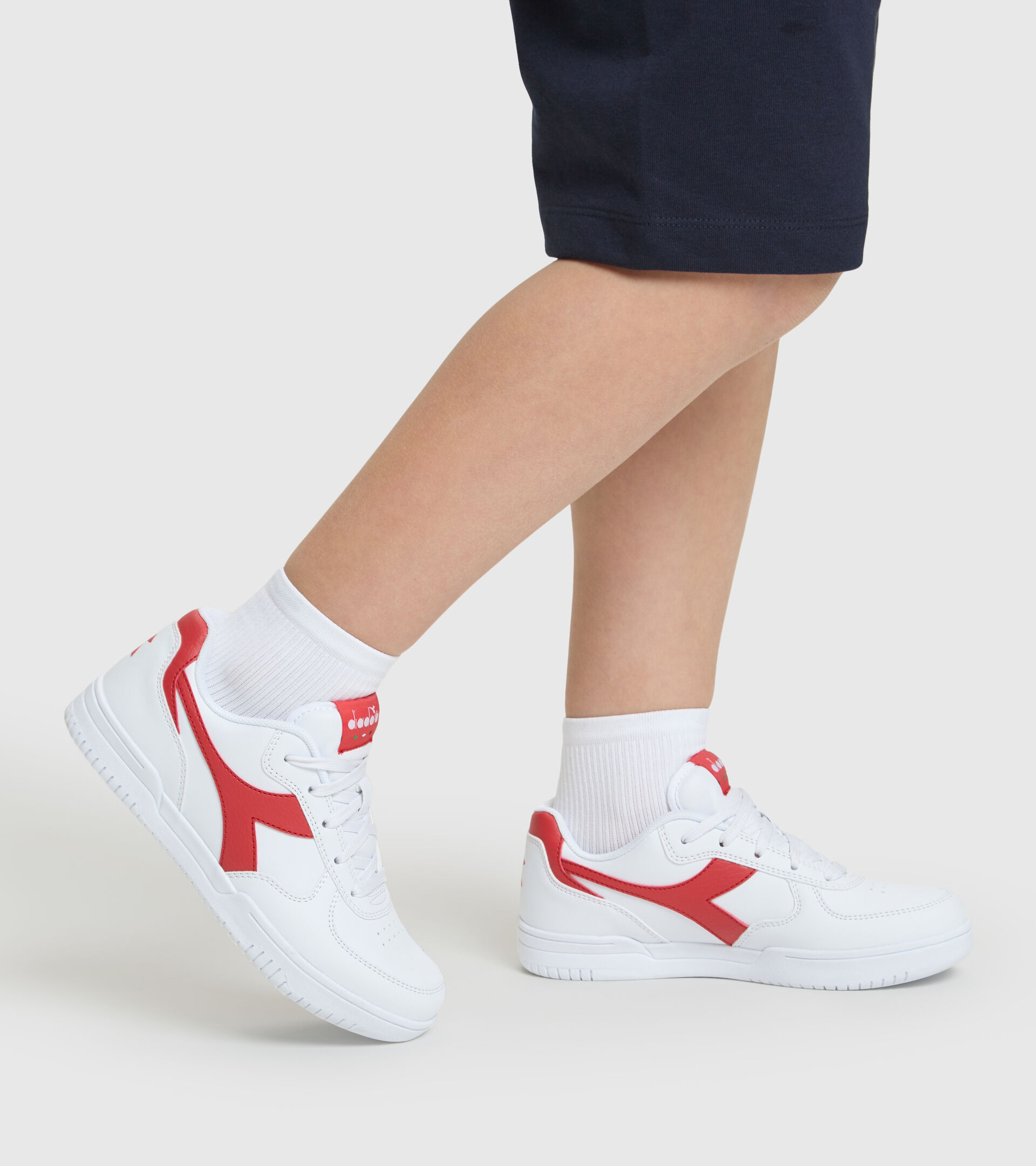 Sports shoes - Youth 8-16 years RAPTOR LOW GS WHITE/AURORA RED - Diadora