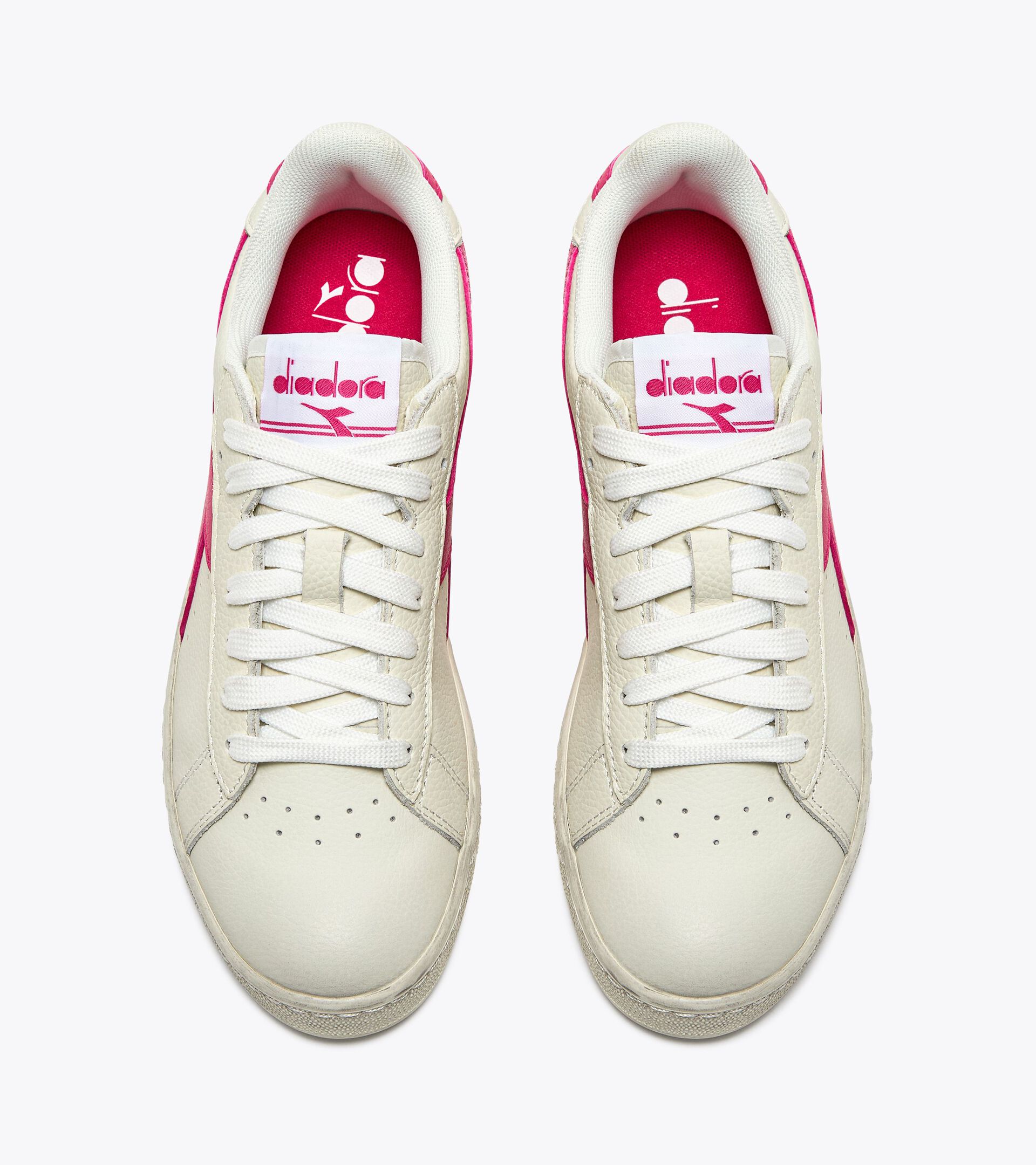Sneaker sportiva - Per ogni genere GAME L LOW WAXED BIANCO/ROSA SORBETTO - Diadora