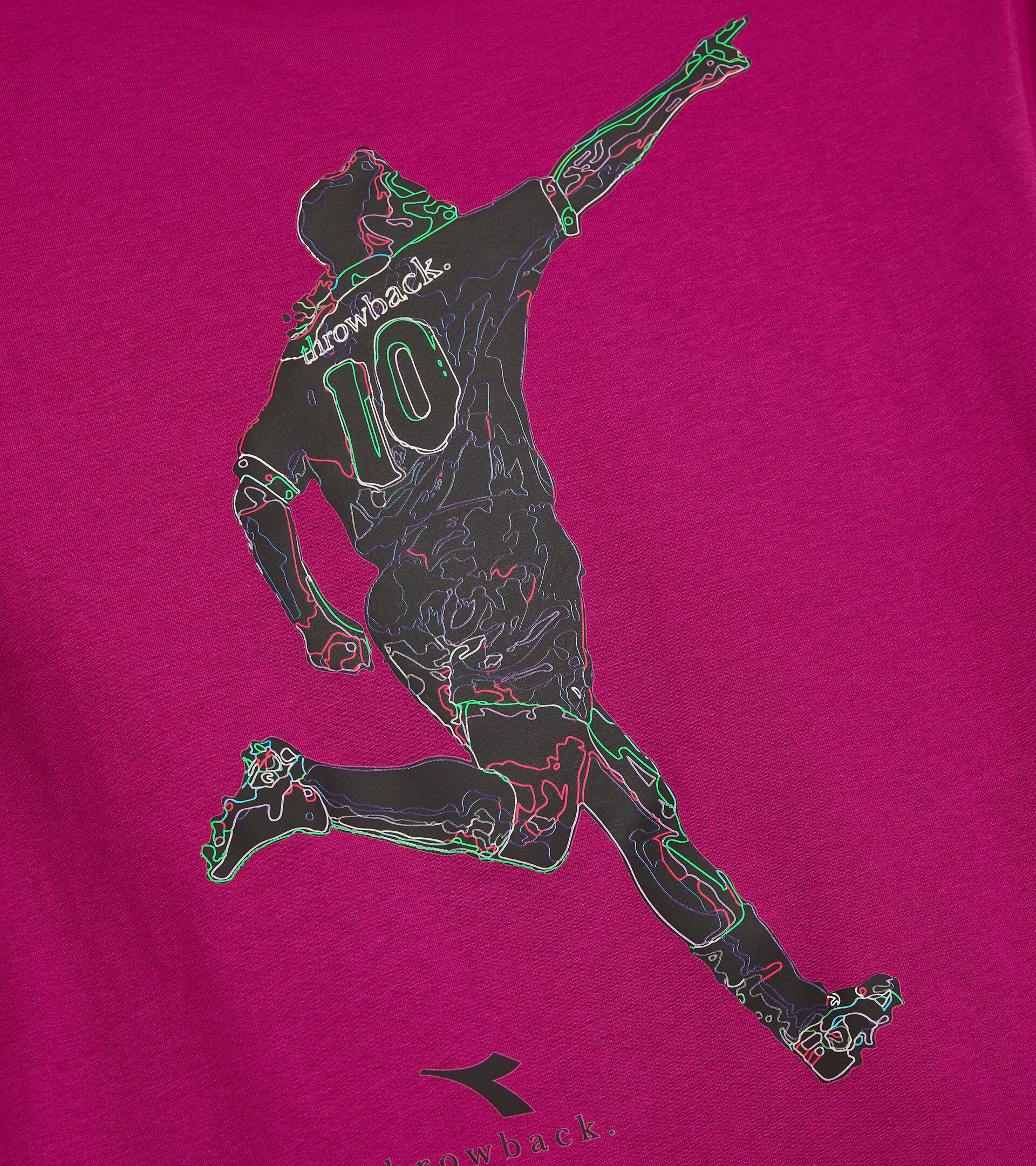 Throwback sports T-shirt - Unisex T-SHIRT SS CLASSIC STORY RB VIOLET RASPBERRY - Diadora