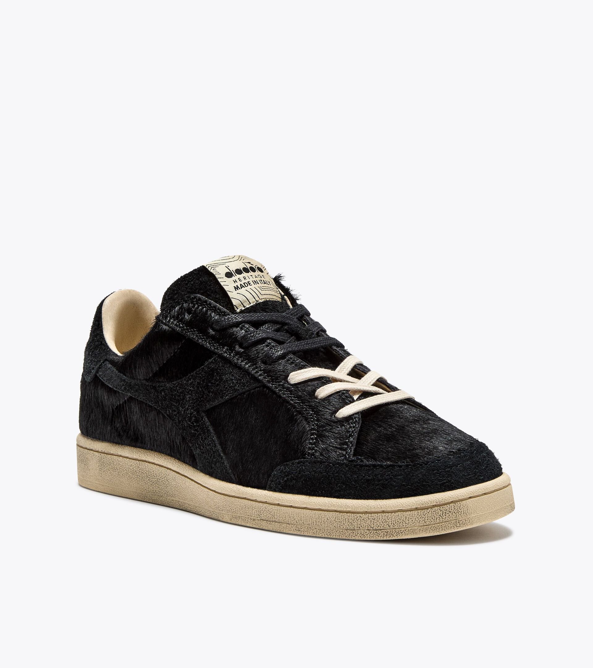 Zapatilla Heritage de piel - Made in Italy - Para todos los géneros PRESTIGE LUX ITALIA NEGRO - Diadora