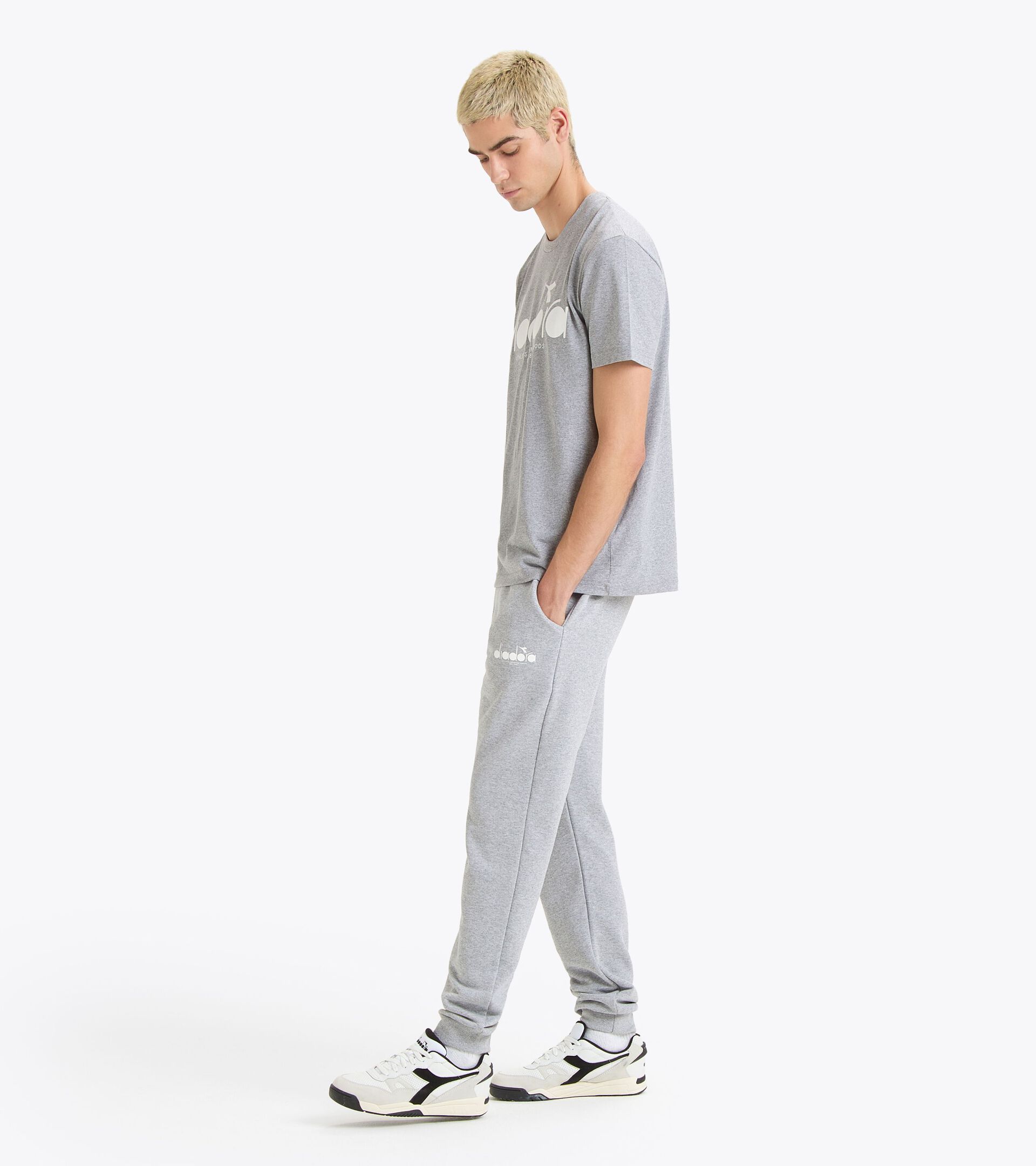 Sweatpants - All-Gender PANTS LOGO HIGH RISE MELANGE - Diadora