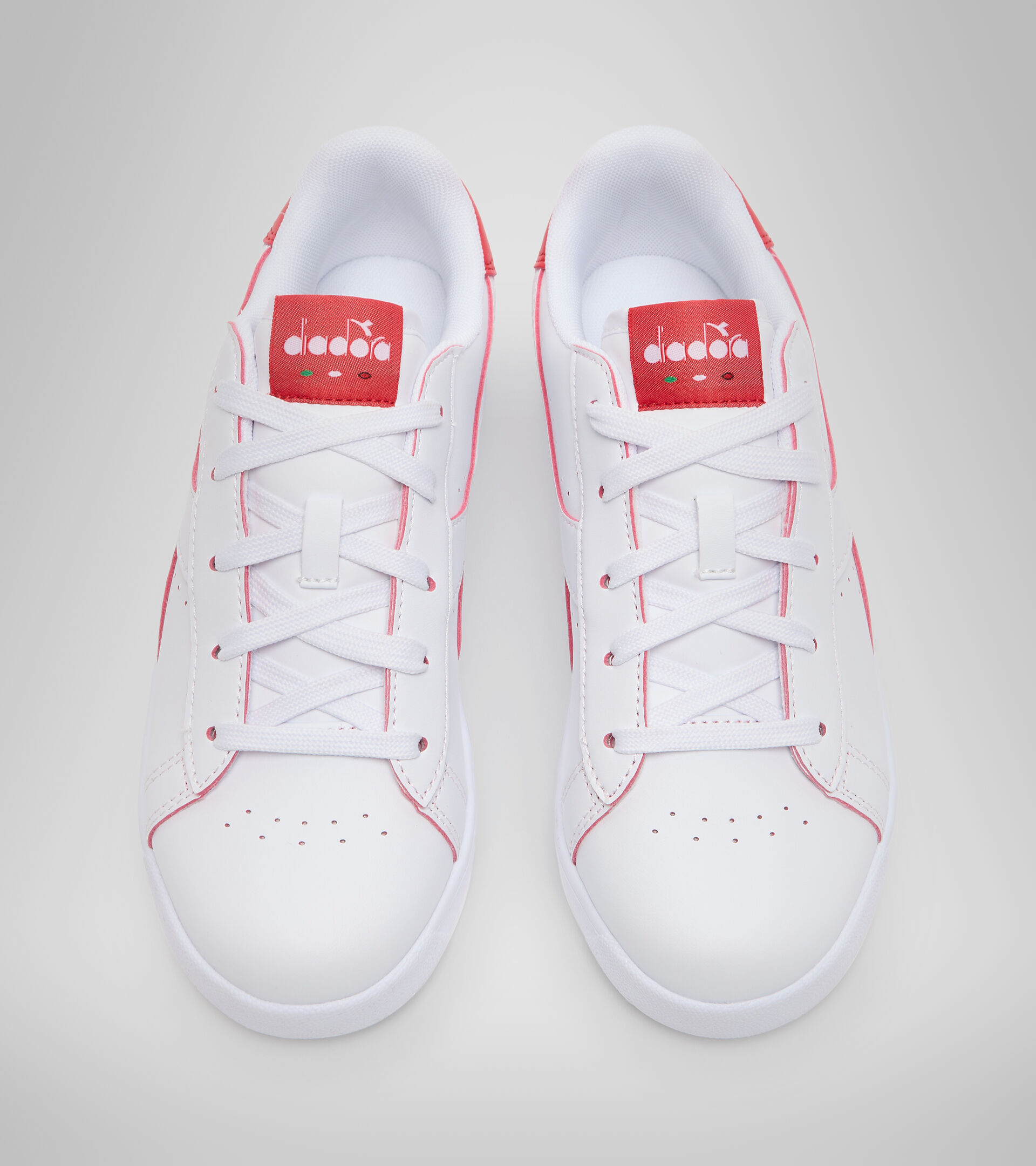 Sports shoes - Youth 8-16 years GAME P SMASH GS WHITE/TOMATO RED - Diadora