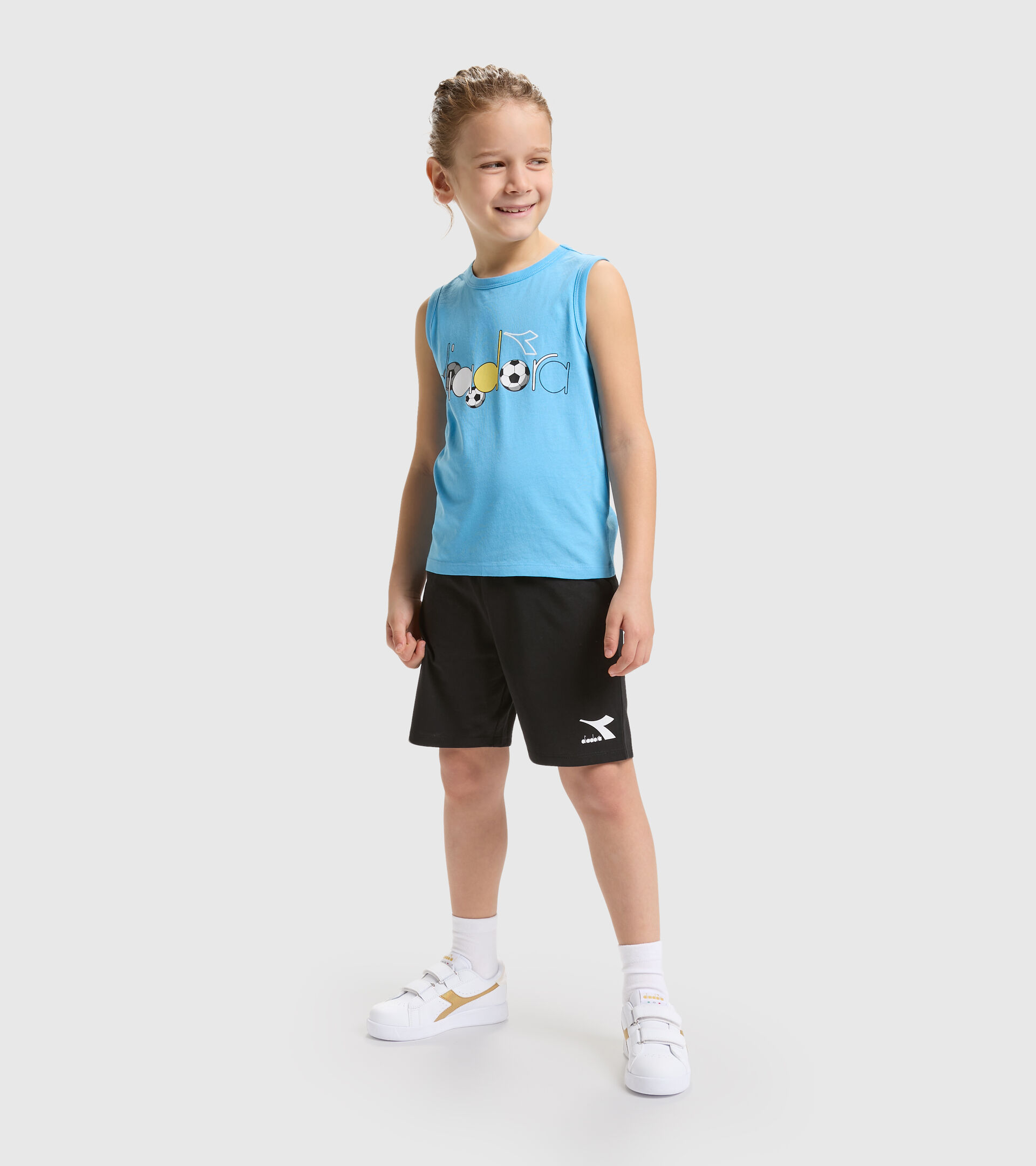 Vest top/shorts set - Boys JB.SET SL KICK BALTIC SEA - Diadora