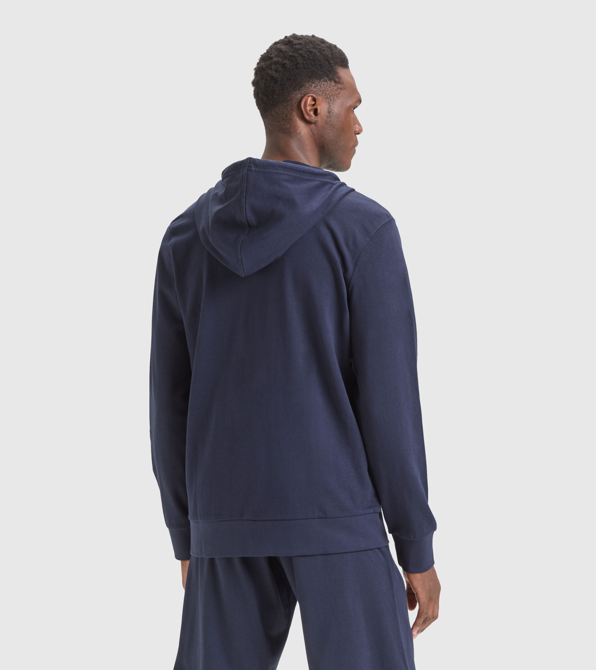 Cotton-blend sports sweatshirt - Men HOODIE FZ SWEAT CORE CLASSIC NAVY - Diadora