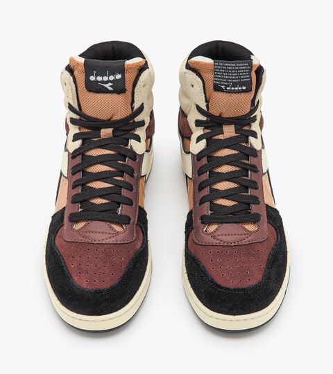 MAGIC BASKET MID TWIN, BLACK/ORANGE BURNT Sporty sneakers - Unisex MAGIC BASKET MID TWIN BLACK/ORANGE BURNT - Diadora