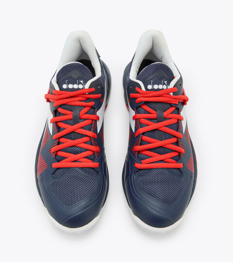 B.ICON 2 CLAY, NOIR IRIS/BLANC/ROUGE ARDENT Tennis shoes for clay courts - Women B.ICON 2 CLAY NOIR IRIS/BLANC/ROUGE ARDENT - Diadora
