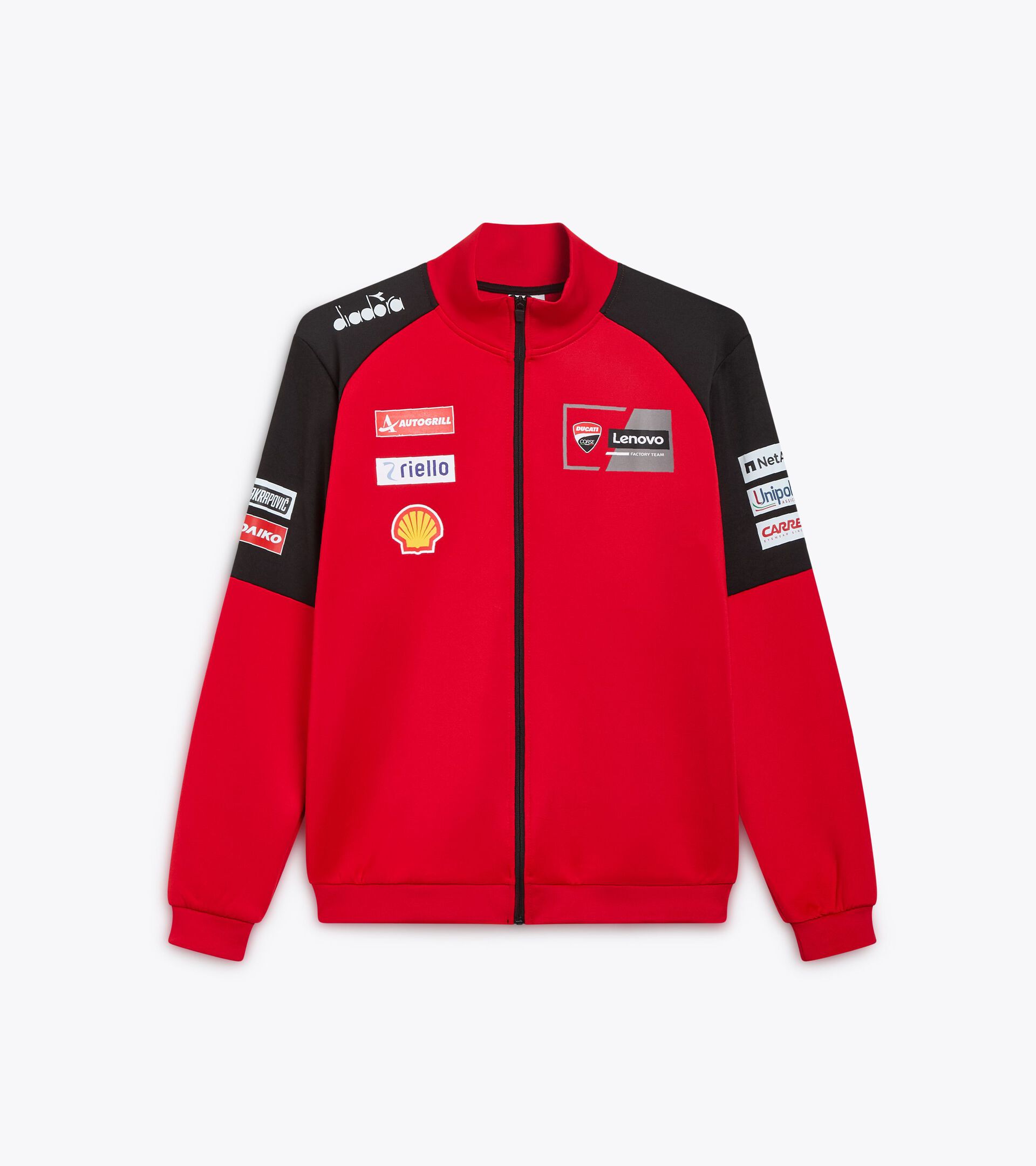 Sweat-shirt entièrement zippé au style sportif réplique Ducati MotoGP 2024 - Homme FULL-ZIP DUCATI REPLICA MGP24 DUCATI MGP ROUGE/NOIR - Diadora