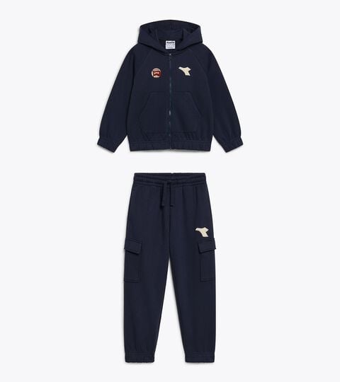 Ch&aacute;ndal cotton look - Regular - Ni&ntilde;o JB. TRACKSUIT HD FZ LOGO (BR) AZUL NOCHE - Diadora