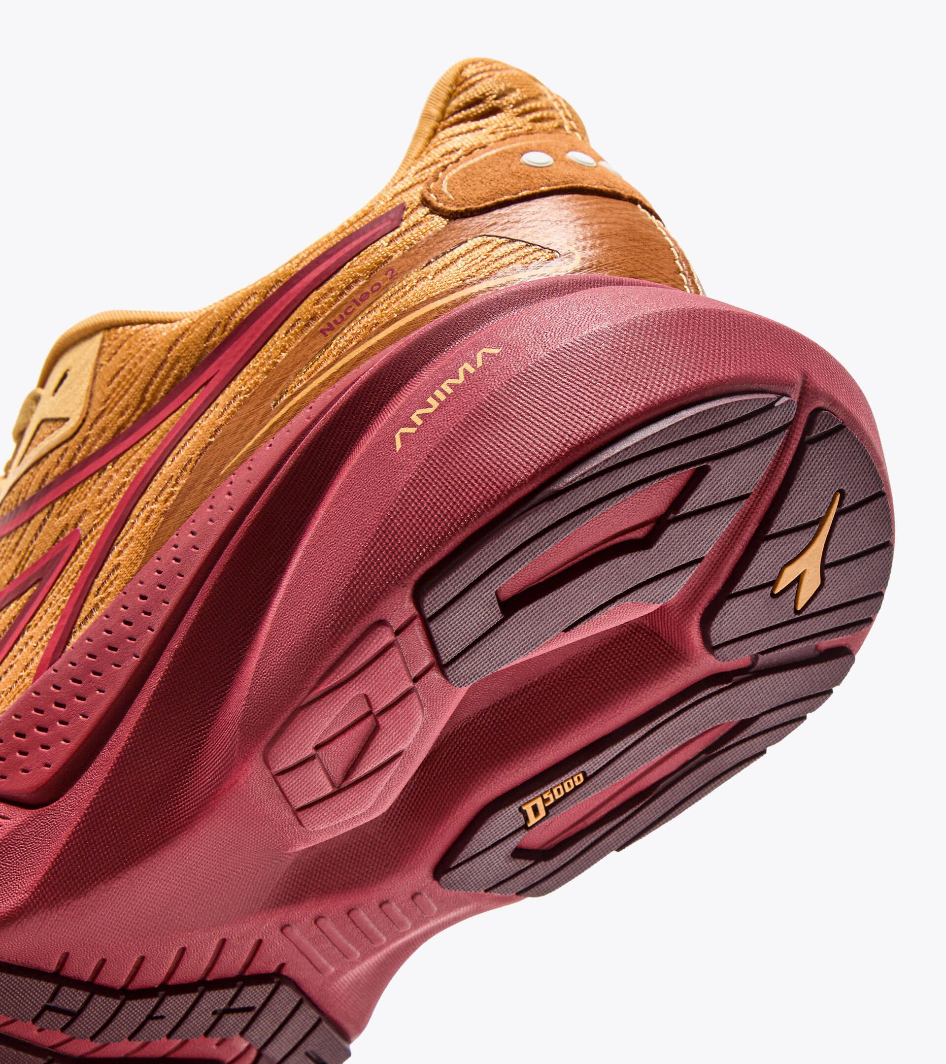 Running shoe - Comfort and stability - Women&rsquo;s NUCLEO 2 W HONEY YELLOW/RED DAHLIA - Diadora