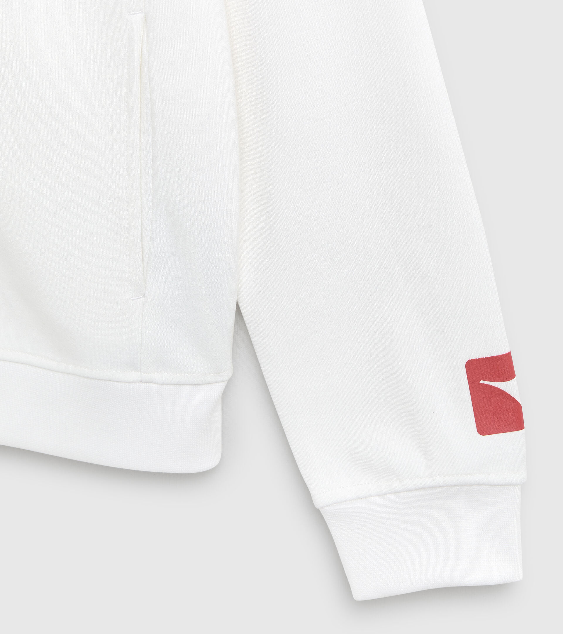 Sports sweatshirt - Women L. FZ HOODIE URBANITY OPTICAL WHITE - Diadora