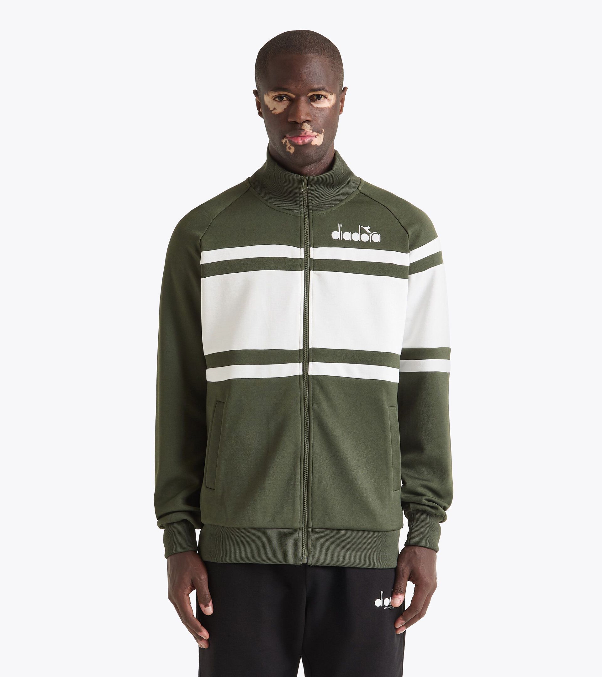 80s-inspired sports jacket - All-gender JACKET 80S GREEN RIFLE - Diadora