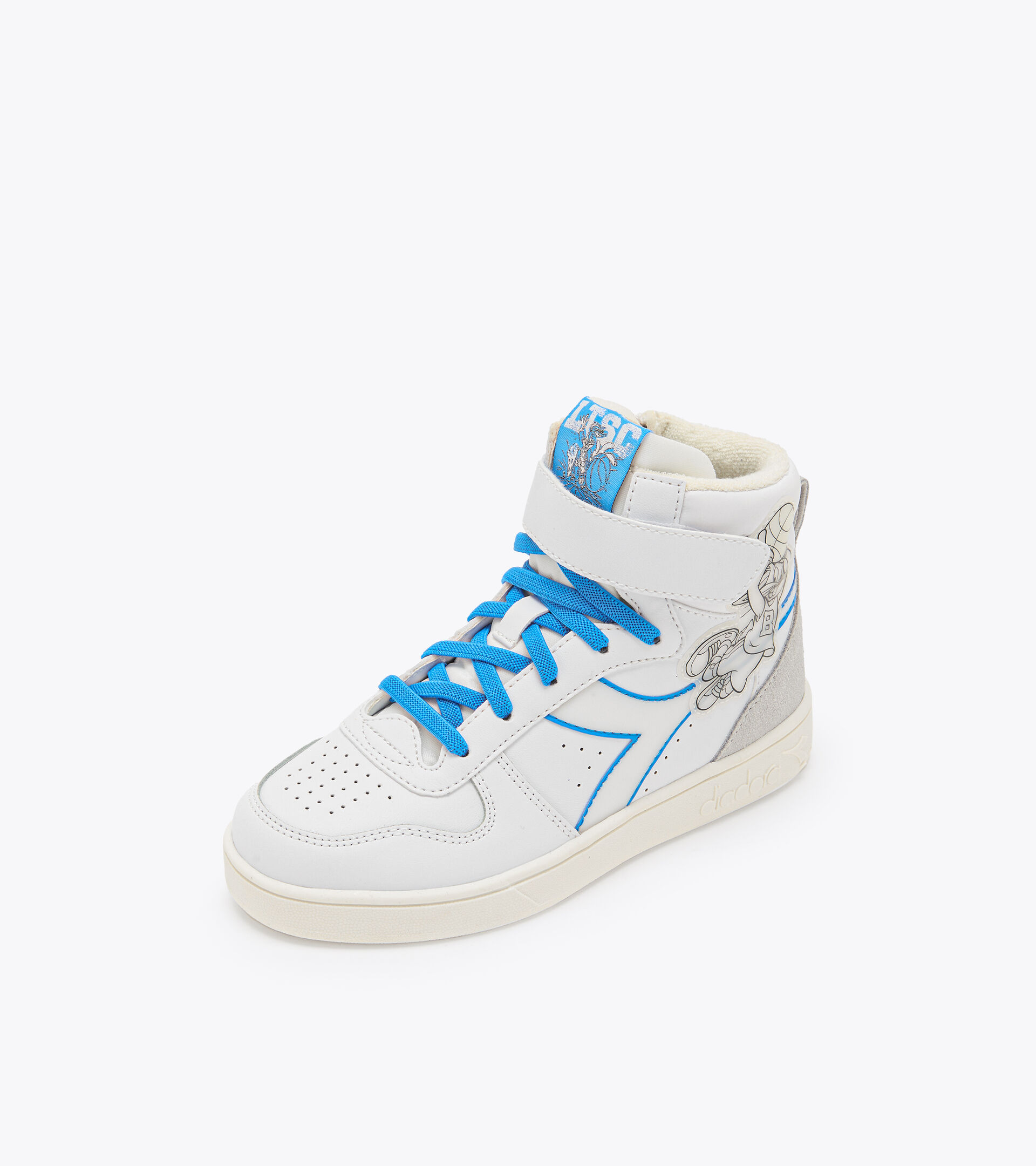 Sportschuh - Kinder 4-8 Jahre MAGIC BASKET MID BUGS BUNNY PS WEISS/MORGEN BLAU - Diadora