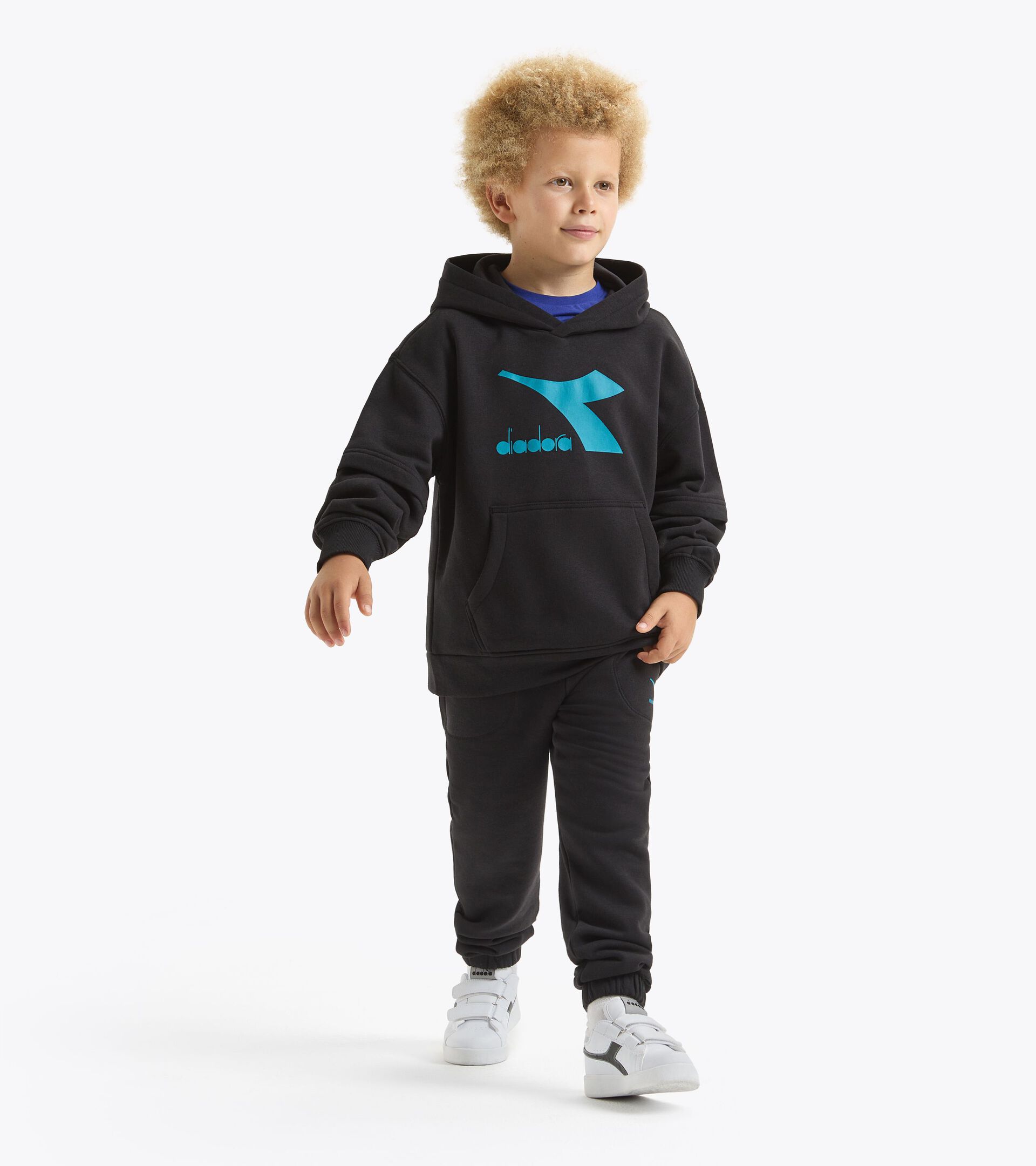 Felpa sportiva - Bambino JB. HOODIE NEON NERO - Diadora