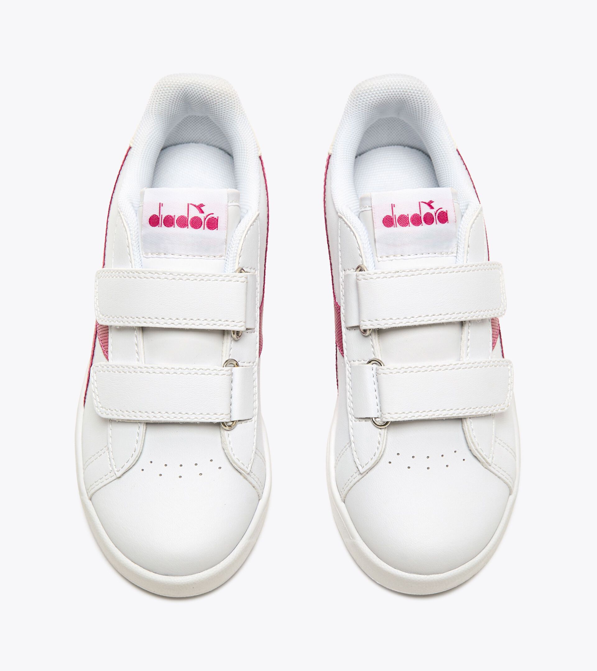 Sports shoes - Kids 4-8 years GAME P PS GIRL WHITE/CLARET RED - Diadora