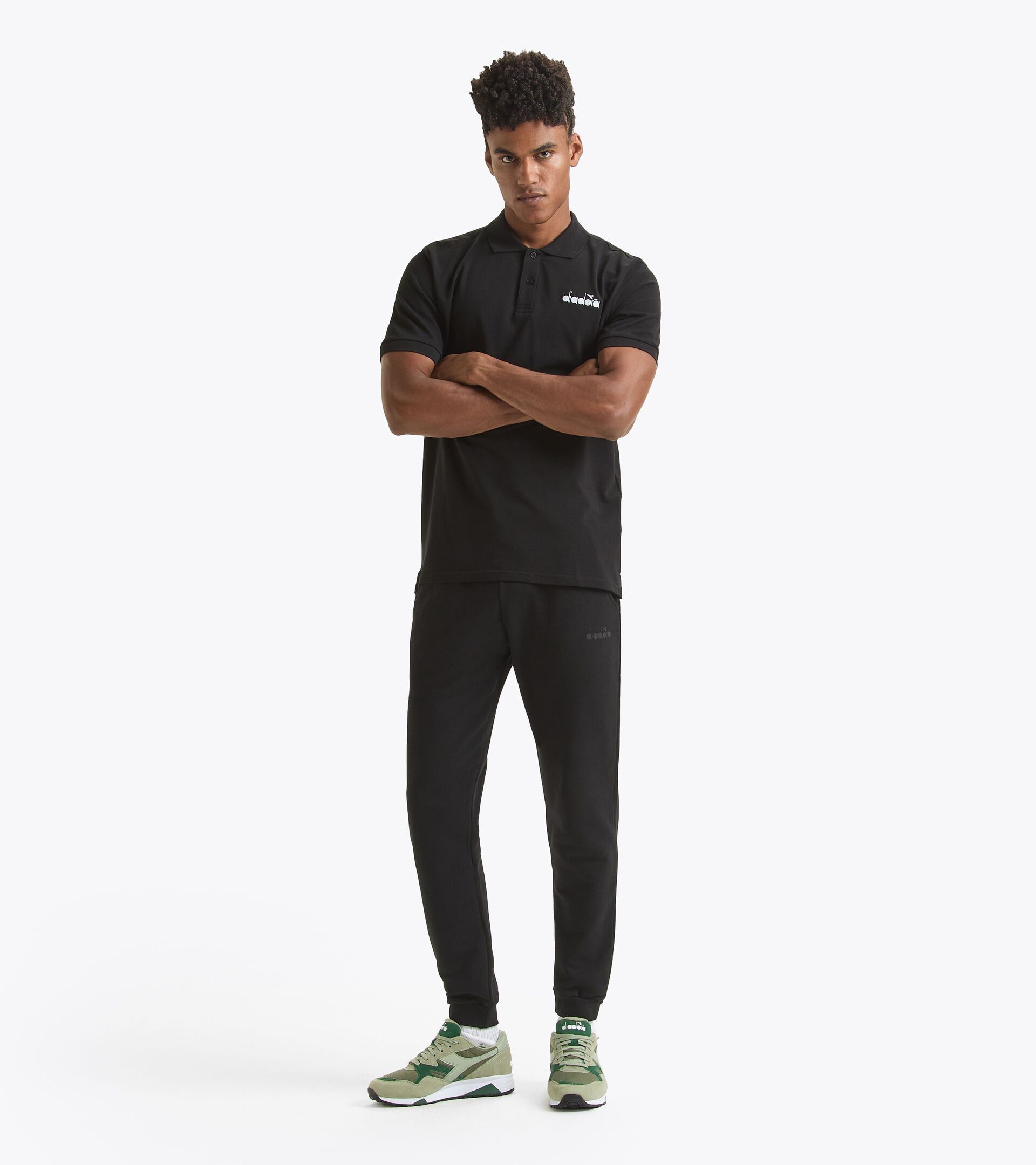 Polo de sport - Made in Italy - Gender Neutral POLO SS LOGO NOIR - Diadora