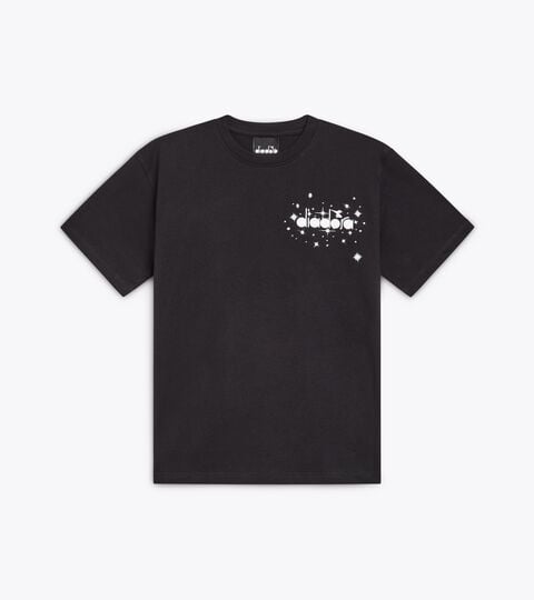 JG.T-SHIRT SS FREGIO STARS, BLACK Cotton t-shirt - Girl JG.T-SHIRT SS FREGIO STARS BLACK - Diadora
