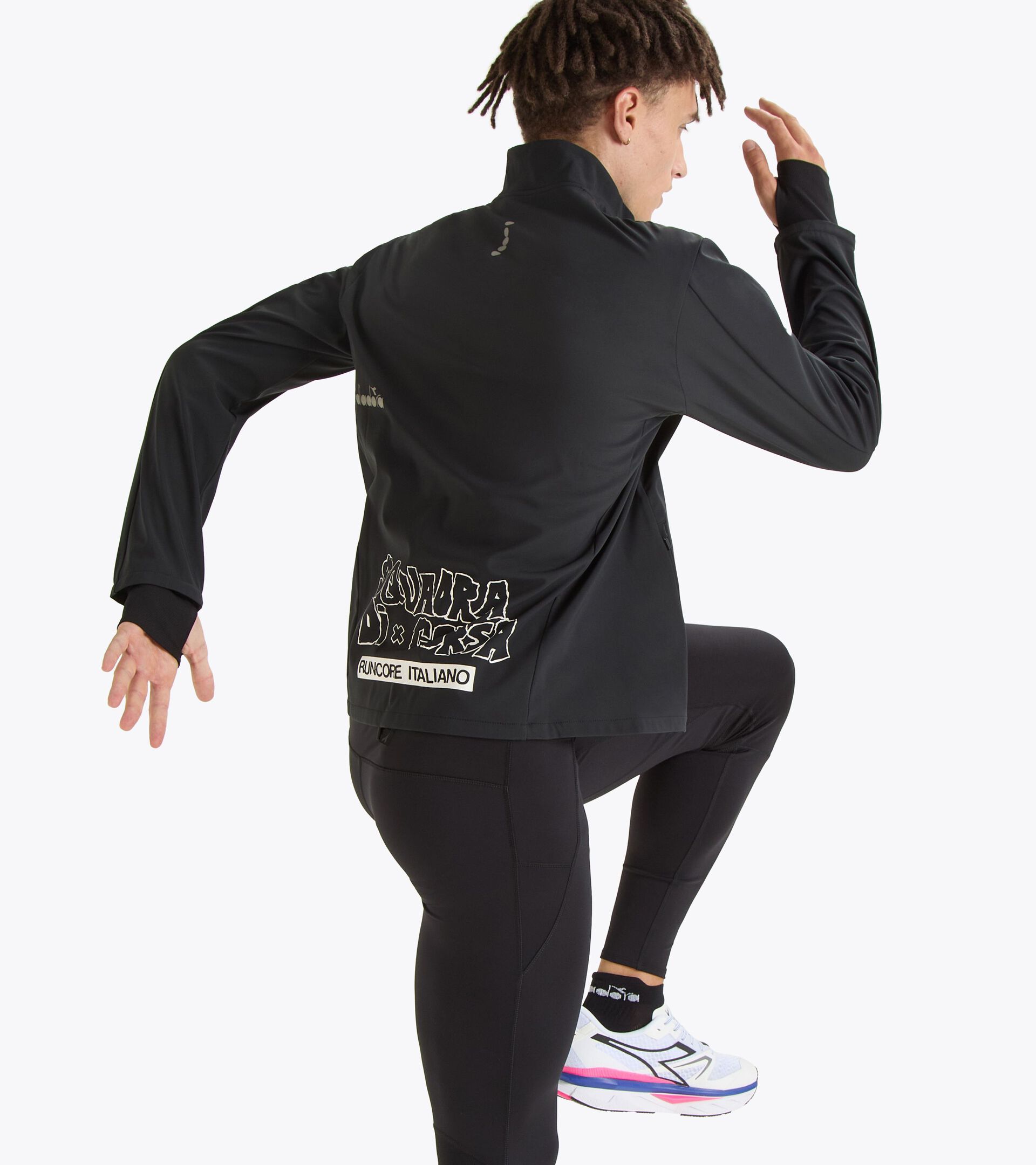 Squadra Di Corsa softshell jacket - All-Gender U. FZ SOFTSHELL SQUADRA DI CORSA BLACK - Diadora