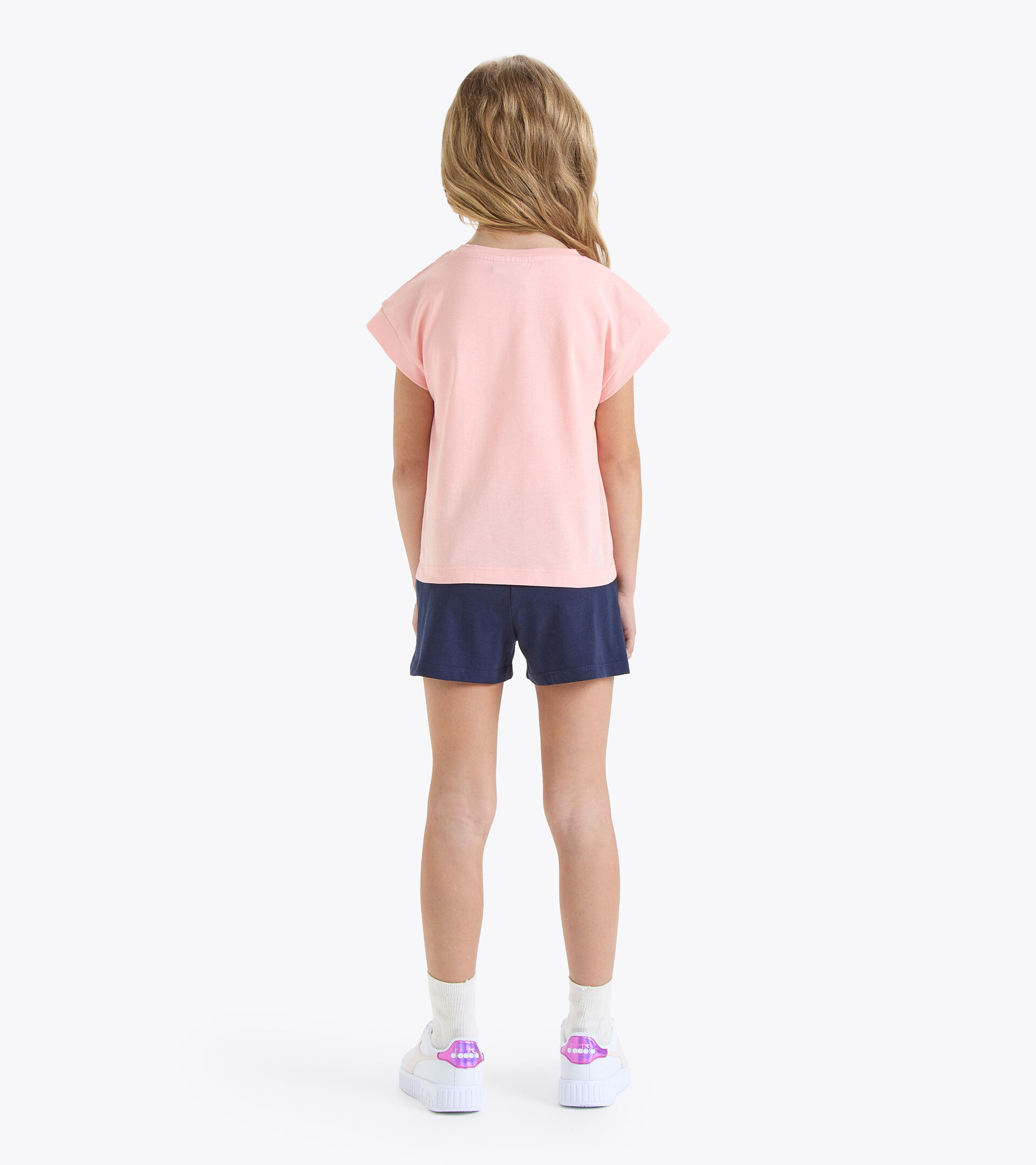 Sport set - Girls JG.SET SS SPORT ART PINK MELODY - Diadora