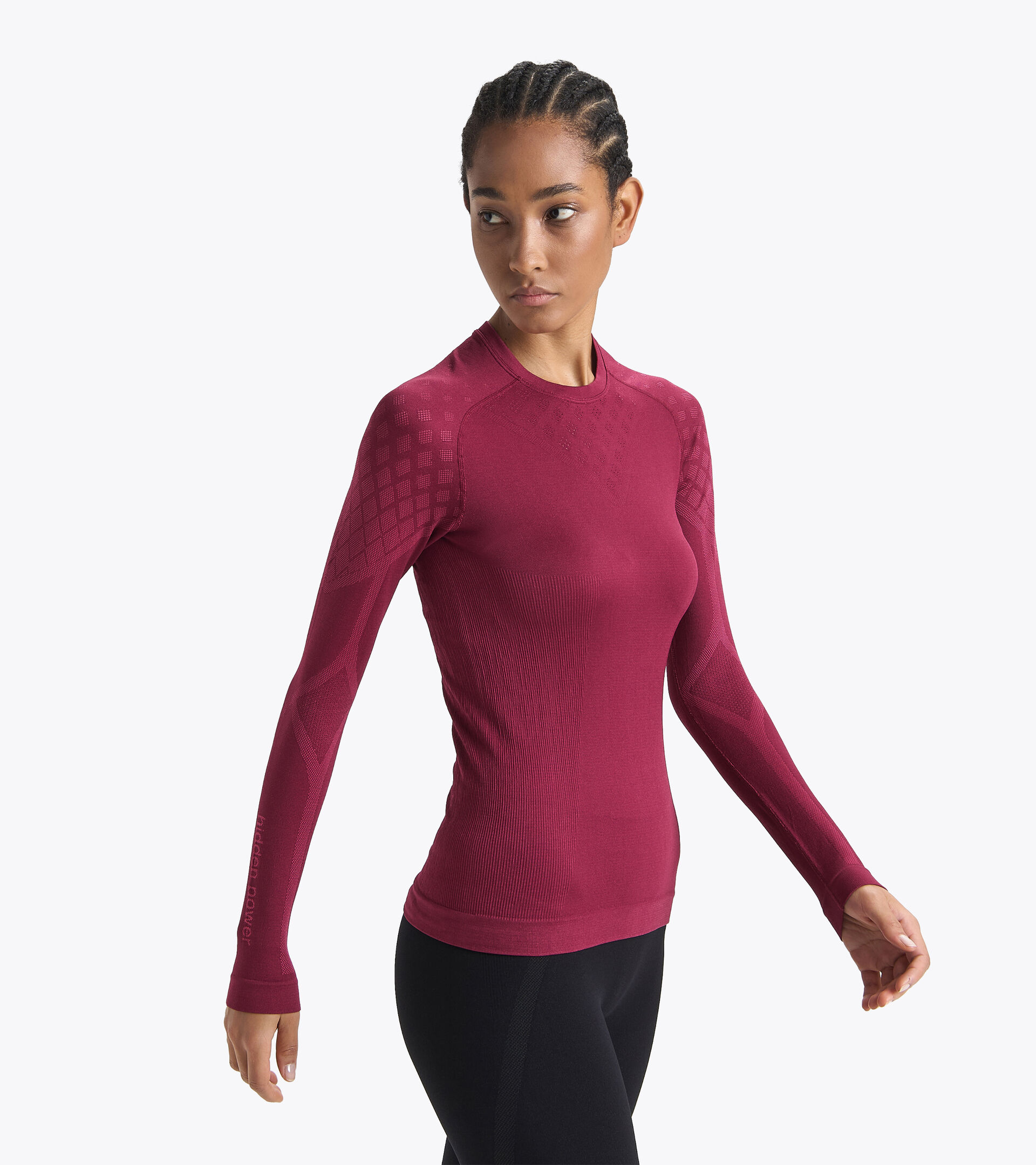 Long-sleeved training t-shirt - Women L. LS T-SHIRT ACT VIOLET RUBINE - Diadora