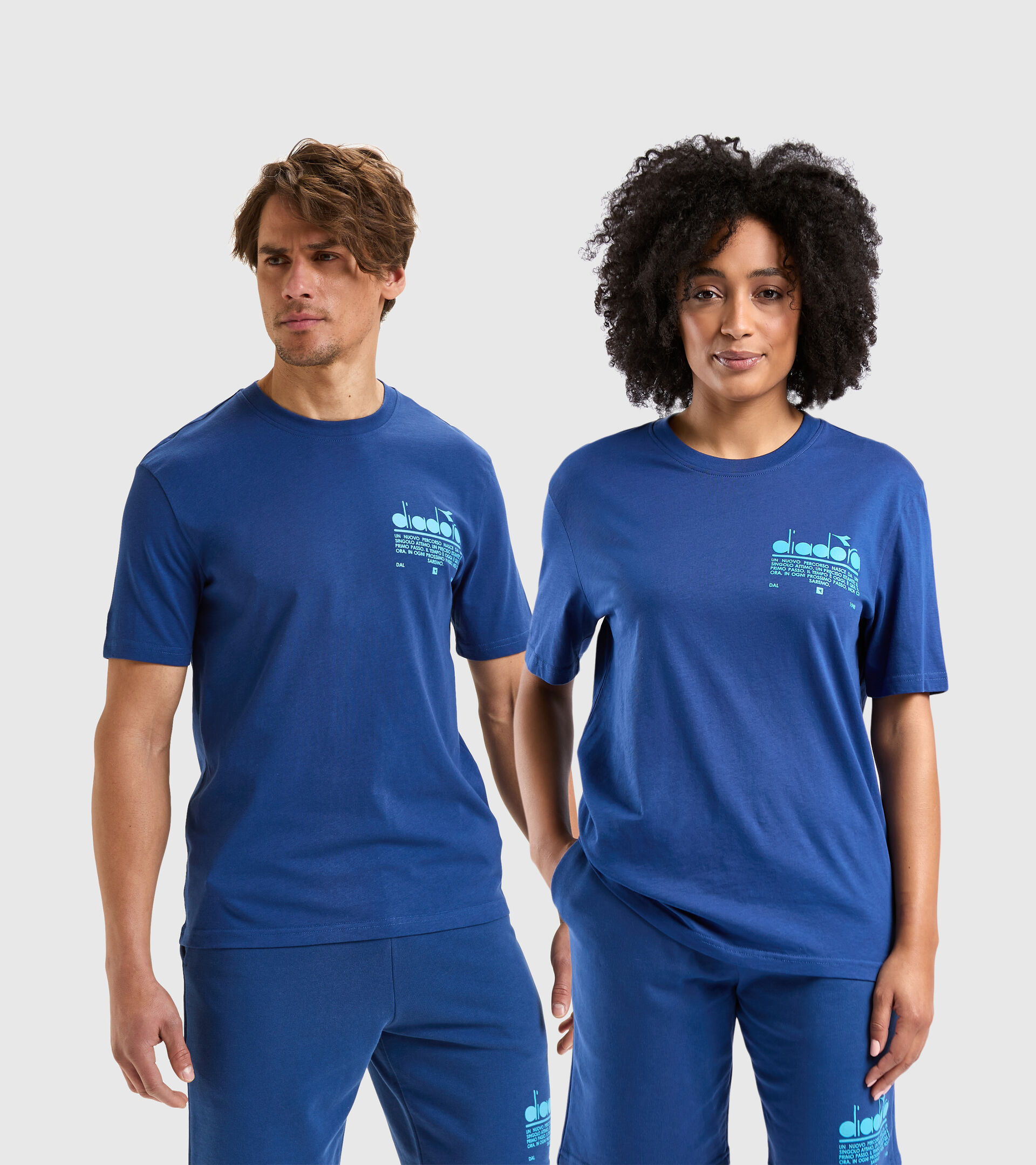 T-shirt en Coton - Unisexe T-SHIRT SS MANIFESTO BLEU DOMAINE - Diadora