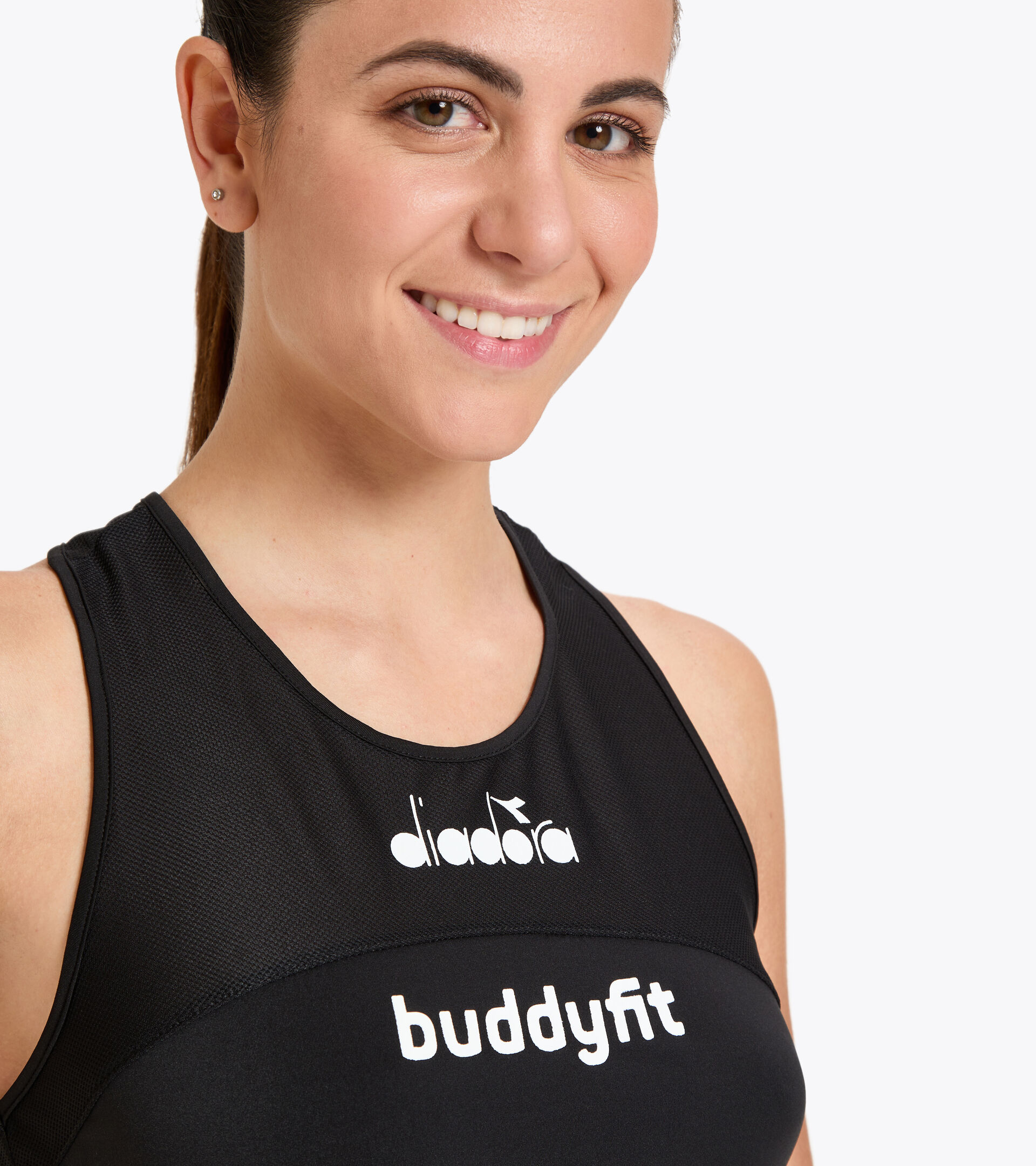 Workout tank top - Women L. SUPER LIGHT TANK BUDDYFIT BLACK - Diadora
