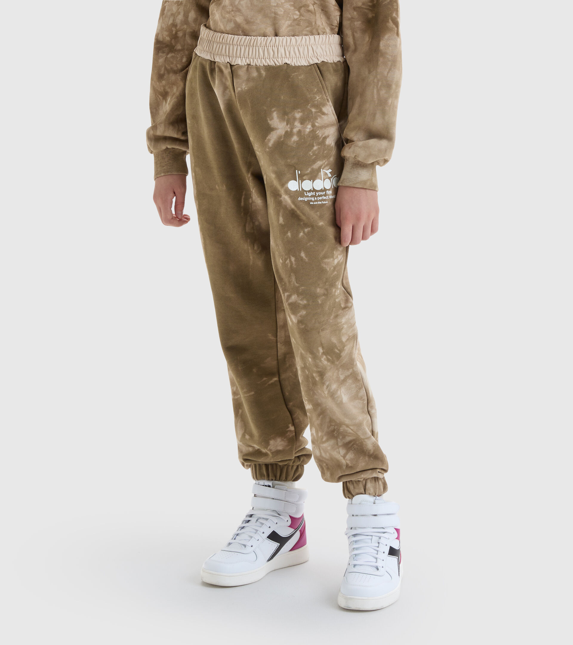 Pantaloni tuta tie-dye - Bambina JG.PANTS CUFF AO D NEUTRO(00001) - Diadora