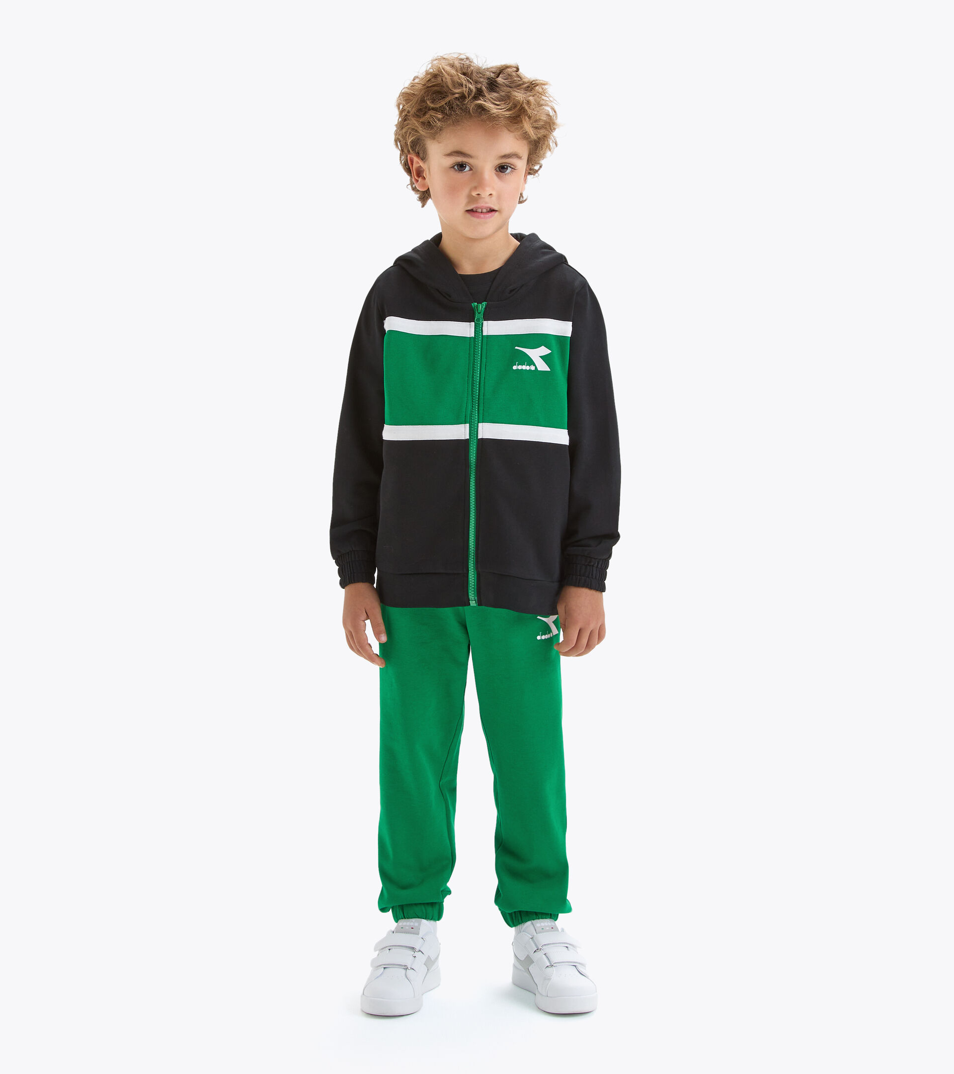 Trainingsanzug junior - Jungen JB.TRACKSUIT HD FZ SCHWARZ - Diadora