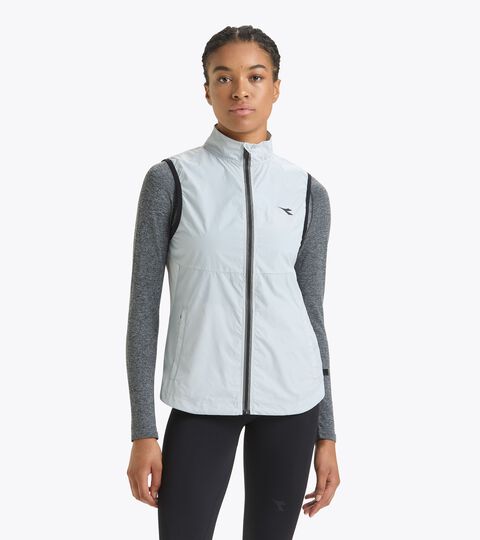 Waterproof vest - Donna L. PACKABLE VEST GREY CLOUD - Diadora