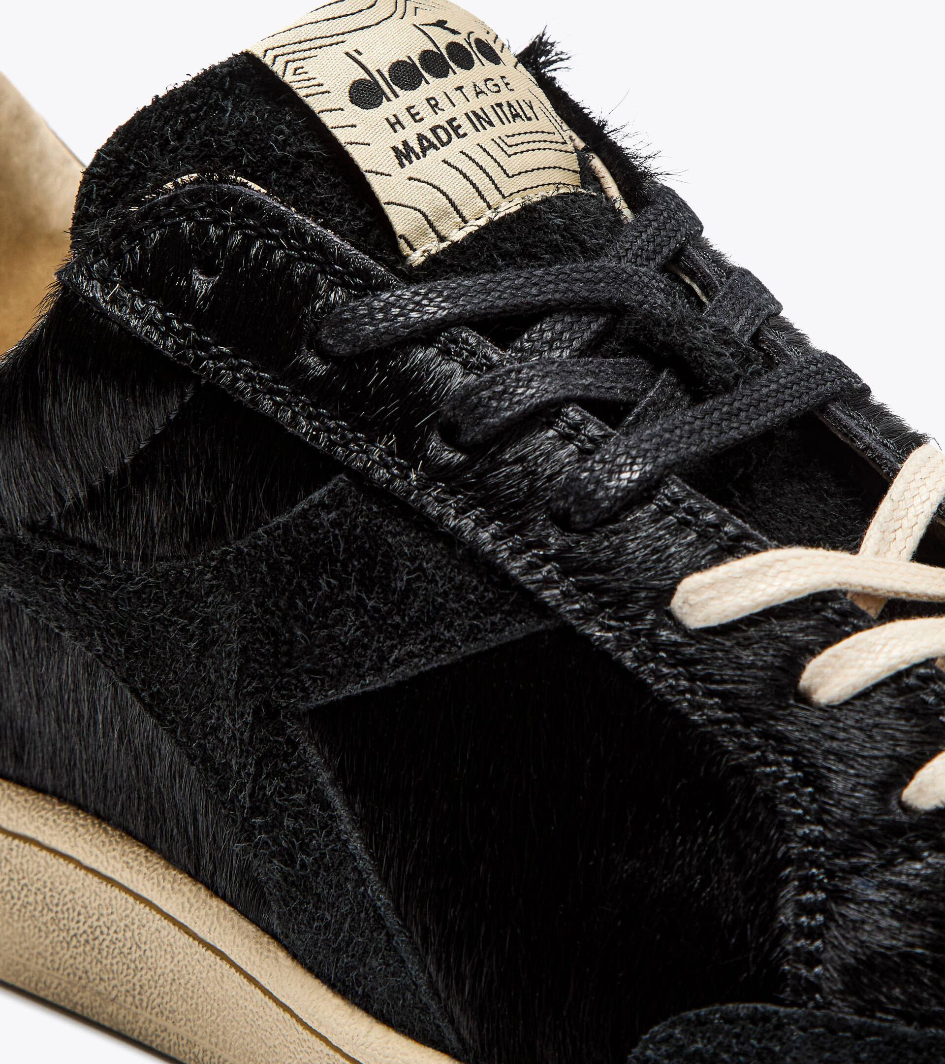 Zapatilla Heritage de piel - Made in Italy - Para todos los géneros PRESTIGE LUX ITALIA NEGRO - Diadora