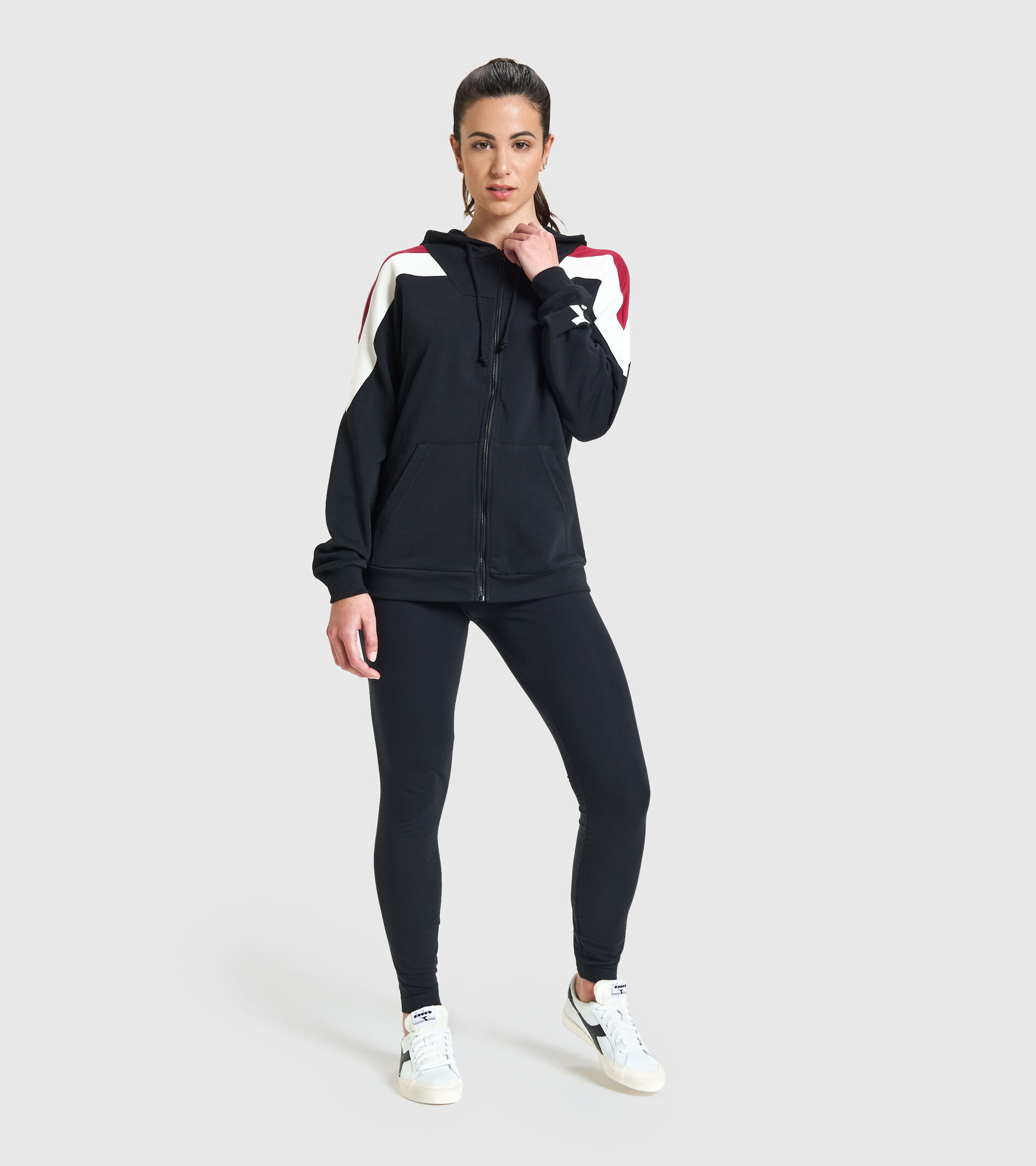Tracksuit - Women L.TRACKSUIT HD FZ CORE BLACK - Diadora