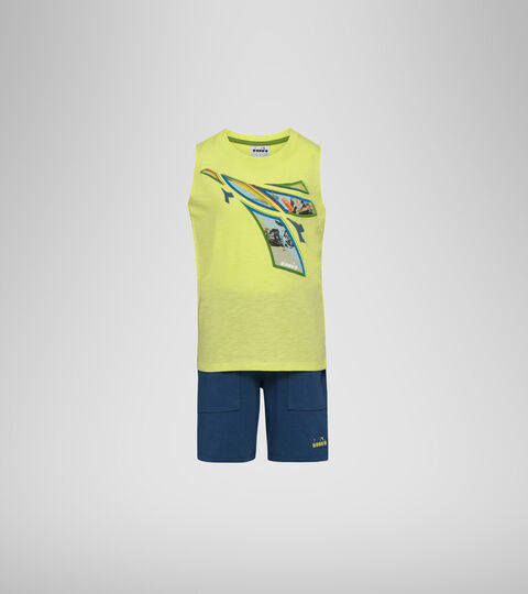 Tracksuit - Boys JB. SET SL LOGO ELEMENTS GREEN SUNNY LIME - Diadora