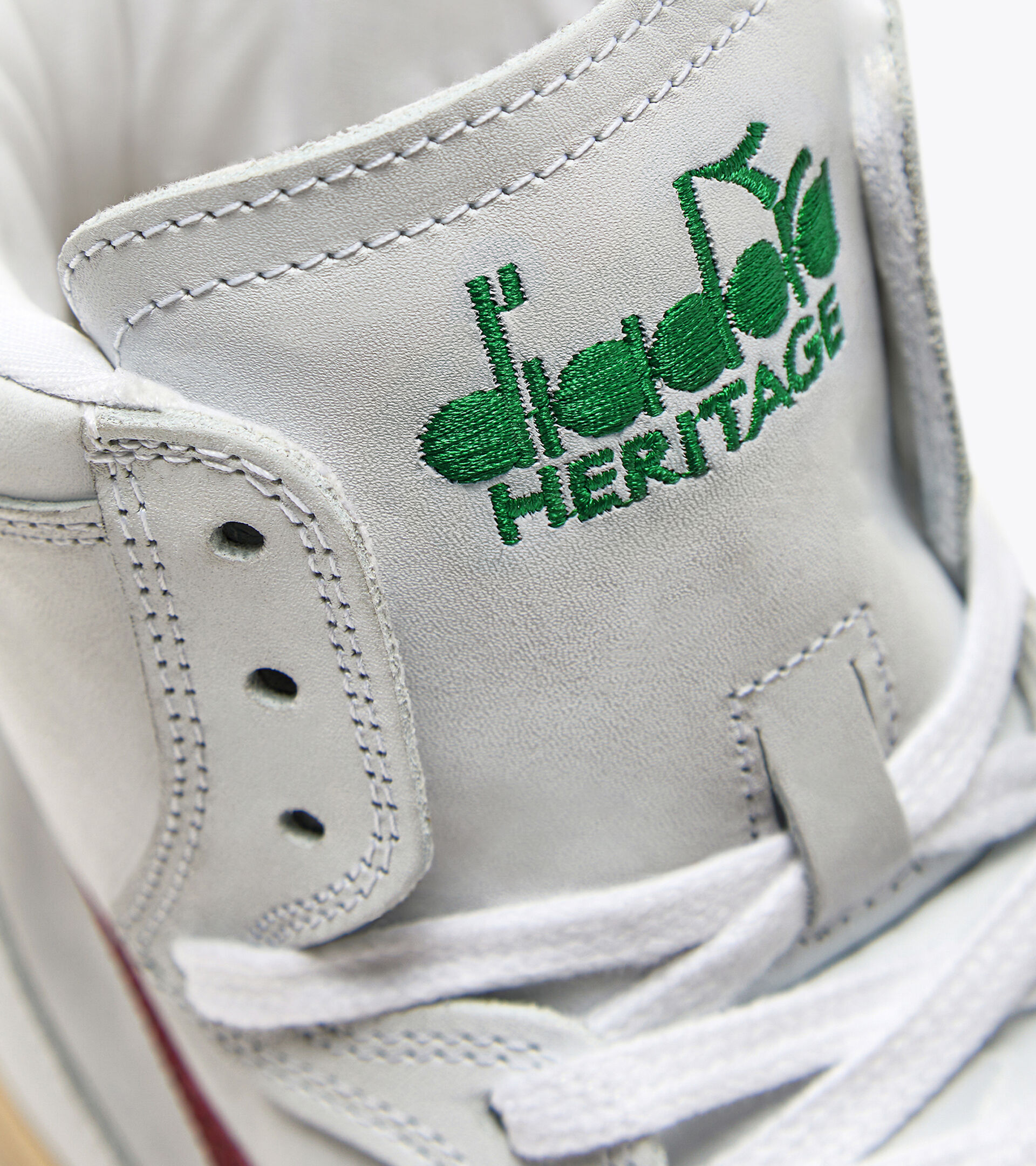 Heritage-Schuh - Unisex MI BASKET USED WHITE/VERDANT GREEN - Diadora