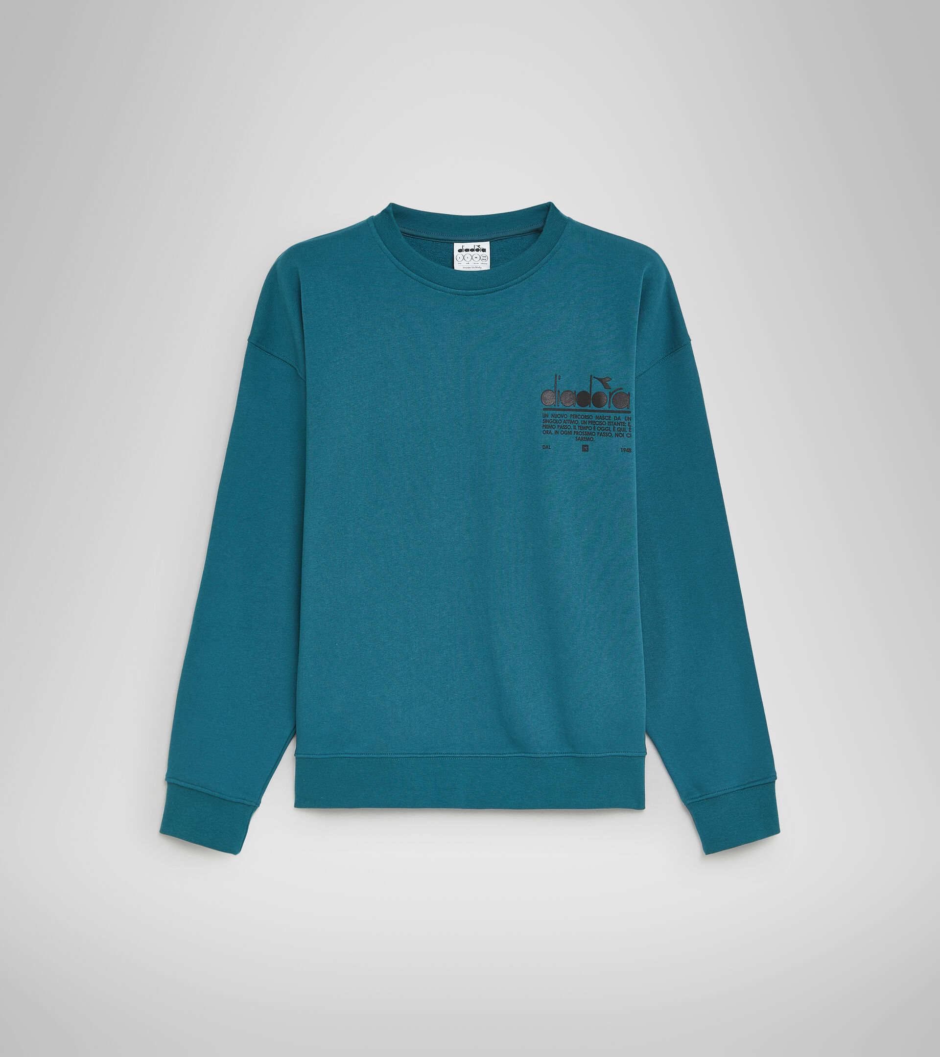Cotton sweatshirt - Unisex SWEATSHIRT CREW MANIFESTO BLUE PACIFIC - Diadora
