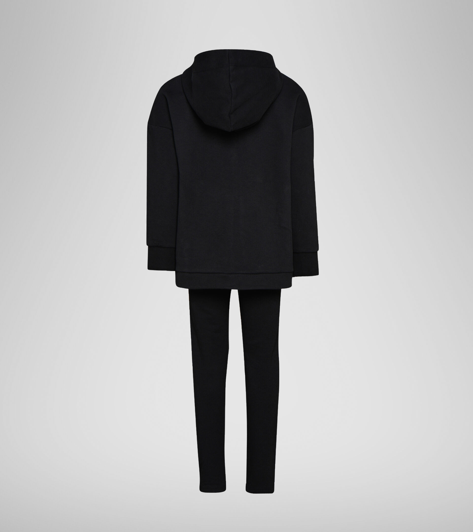 Tracksuit - Girls JG.HOODIE FZ SUIT 5PALLE BLACK - Diadora