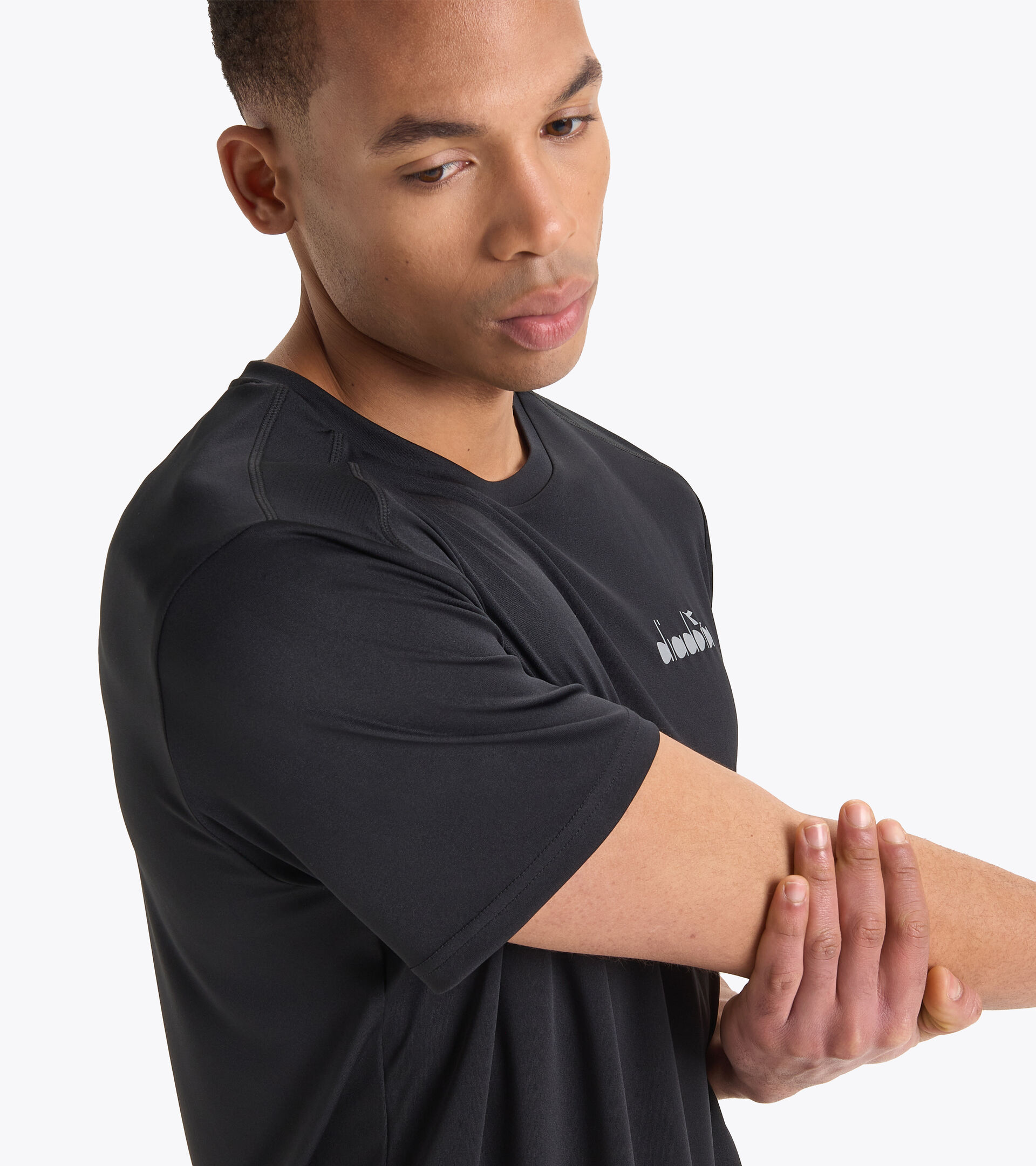 Lauf-T-Shirt - Herren SS T-SHIRT RUN SCHWARZ - Diadora