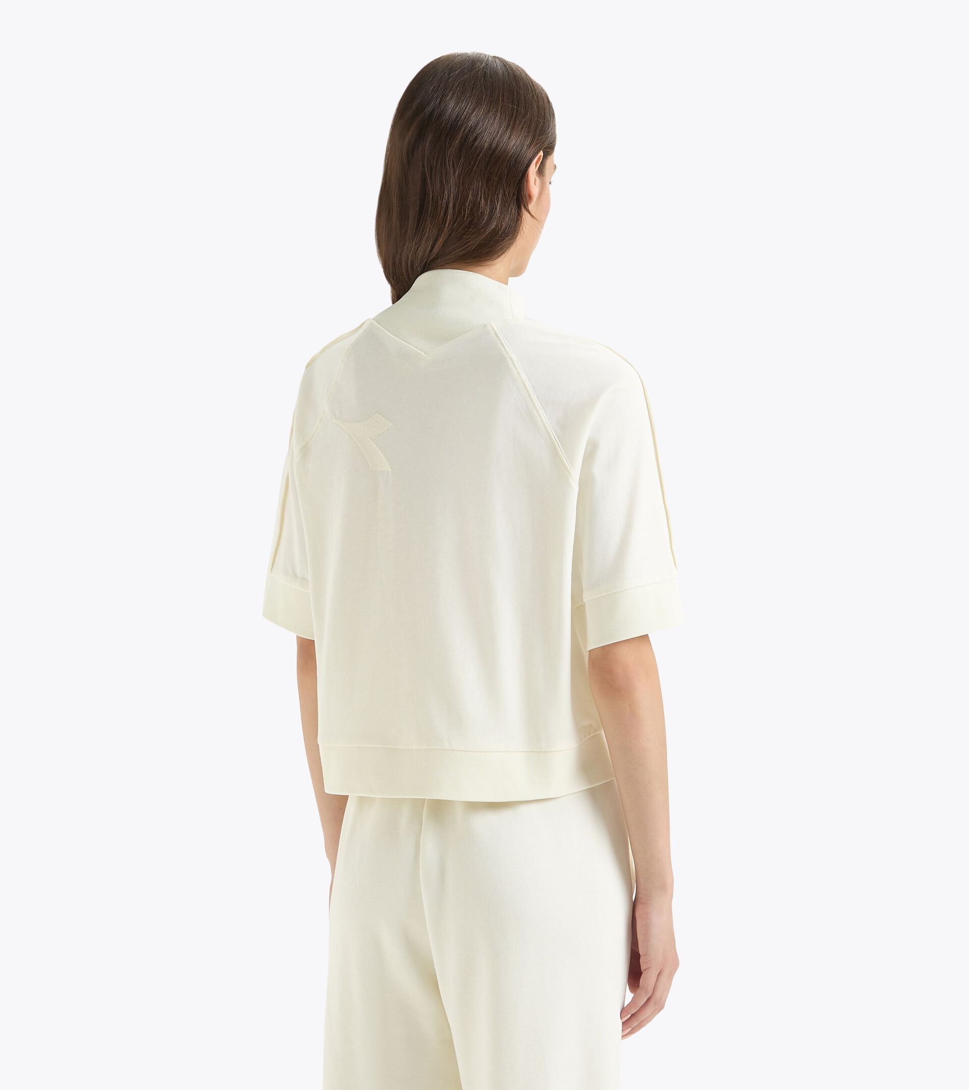 T-shirt - Women L. T-SHIRT SS ATHL. LOGO BUTTER WHITE - Diadora