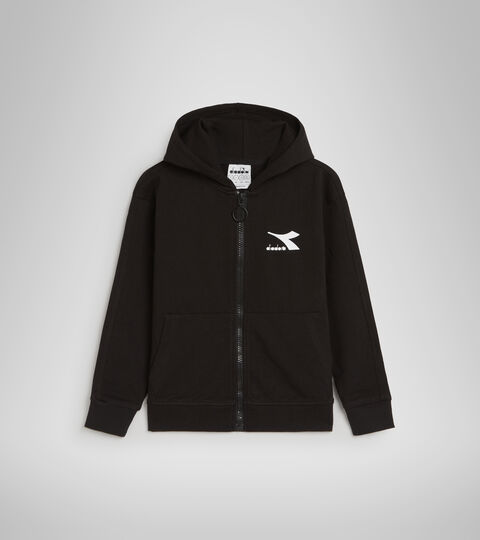 JU. HOODIE FZ RAINBOW, SCHWARZ Sportliches Baumwoll-Sweatshirt Junior - Unisex JU. HOODIE FZ RAINBOW SCHWARZ - Diadora
