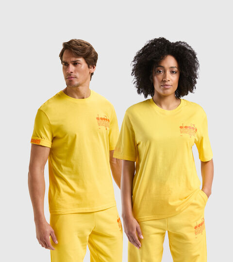 T-Shirt aus Baumwolle - Unisex T-SHIRT SS MANIFESTO SCHEIBE GELB - Diadora