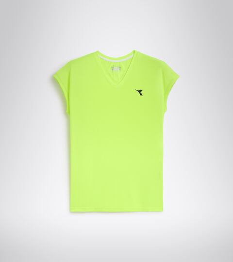 T-shirt de tennis - Femme L. T-SHIRT TEAM JAUNE FLUO DD - Diadora
