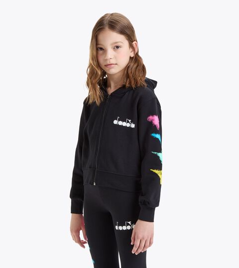 Felpa crop con cappuccio - Bambina
 JG.HOODIE FZ CROP WATER COLOR NERO - Diadora