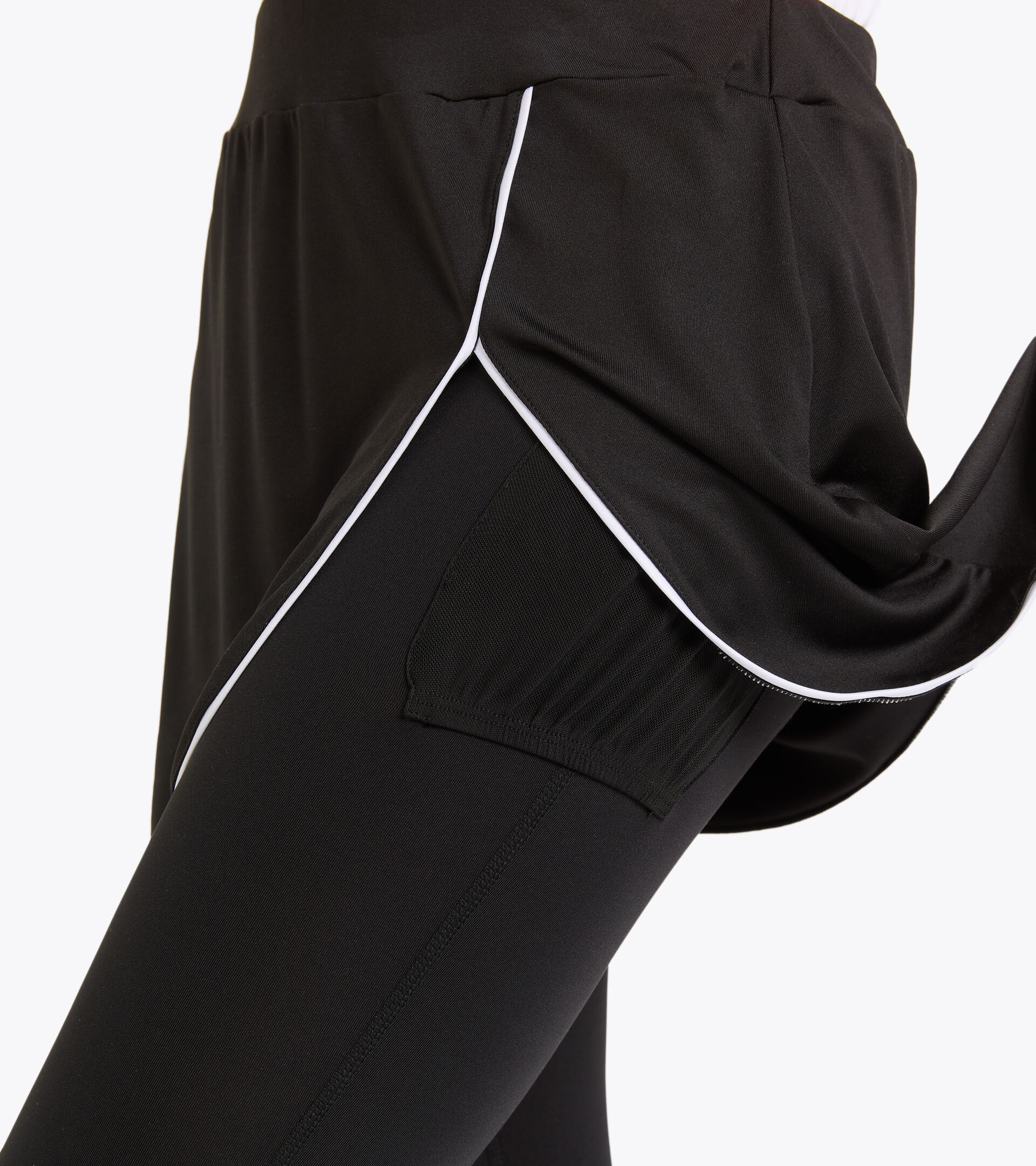Falda de tenis de poliéster - Mujer L. POWER SKIRT NEGRO - Diadora