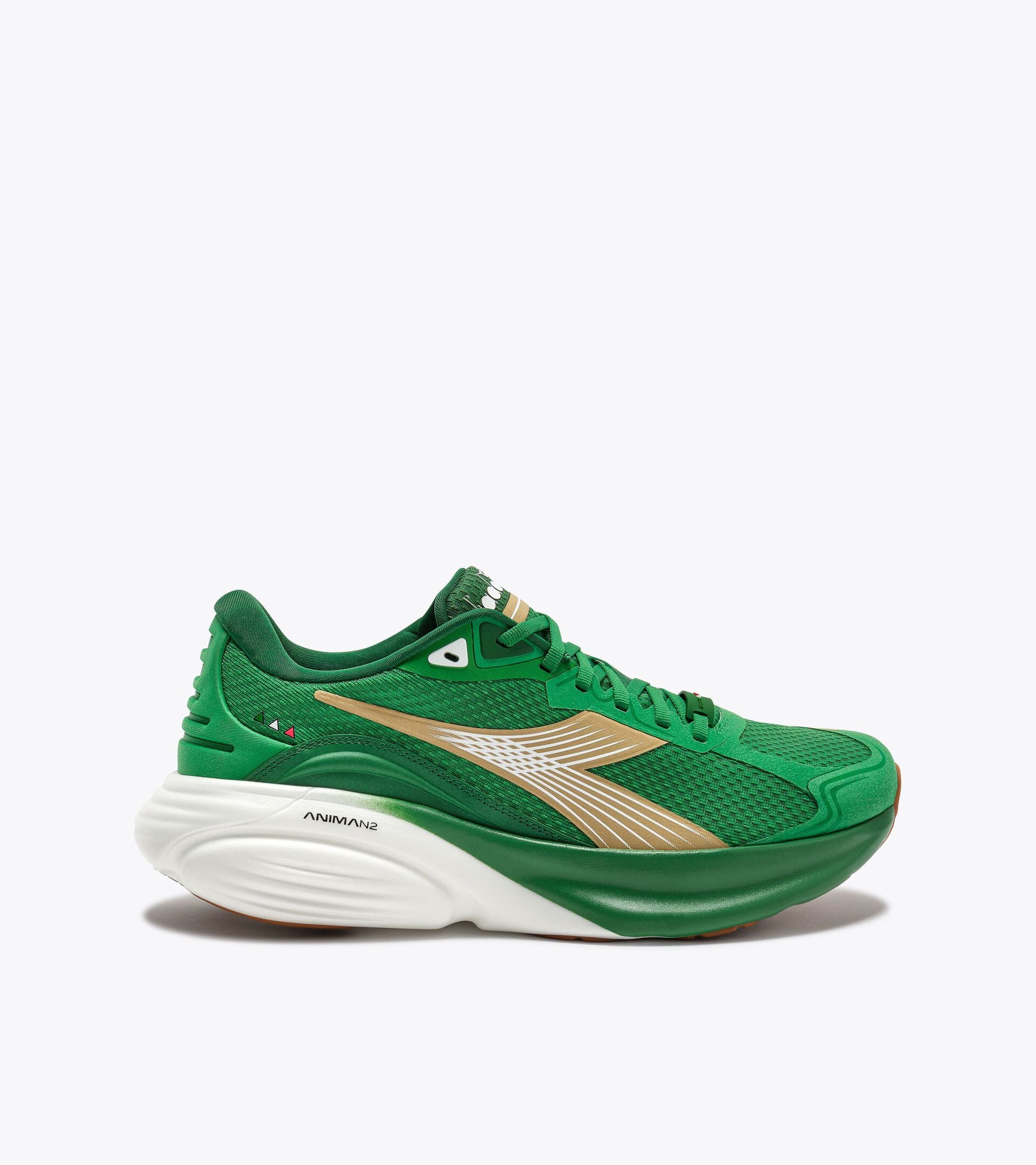 Made in Italy running shoe - Lightness and cushioning - All-Gender ATOMO STAR GREEN BEE/GOLD - Diadora