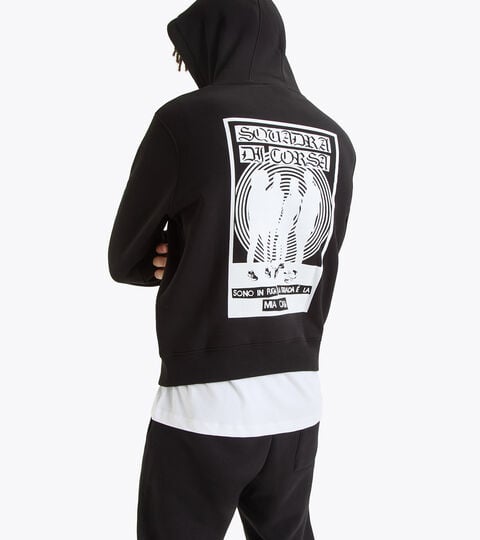 HOODIE SQUADRA DI CORSA, BLACK Squadra di Corsa hoodie - Gender Neutral HOODIE SQUADRA DI CORSA BLACK - Diadora