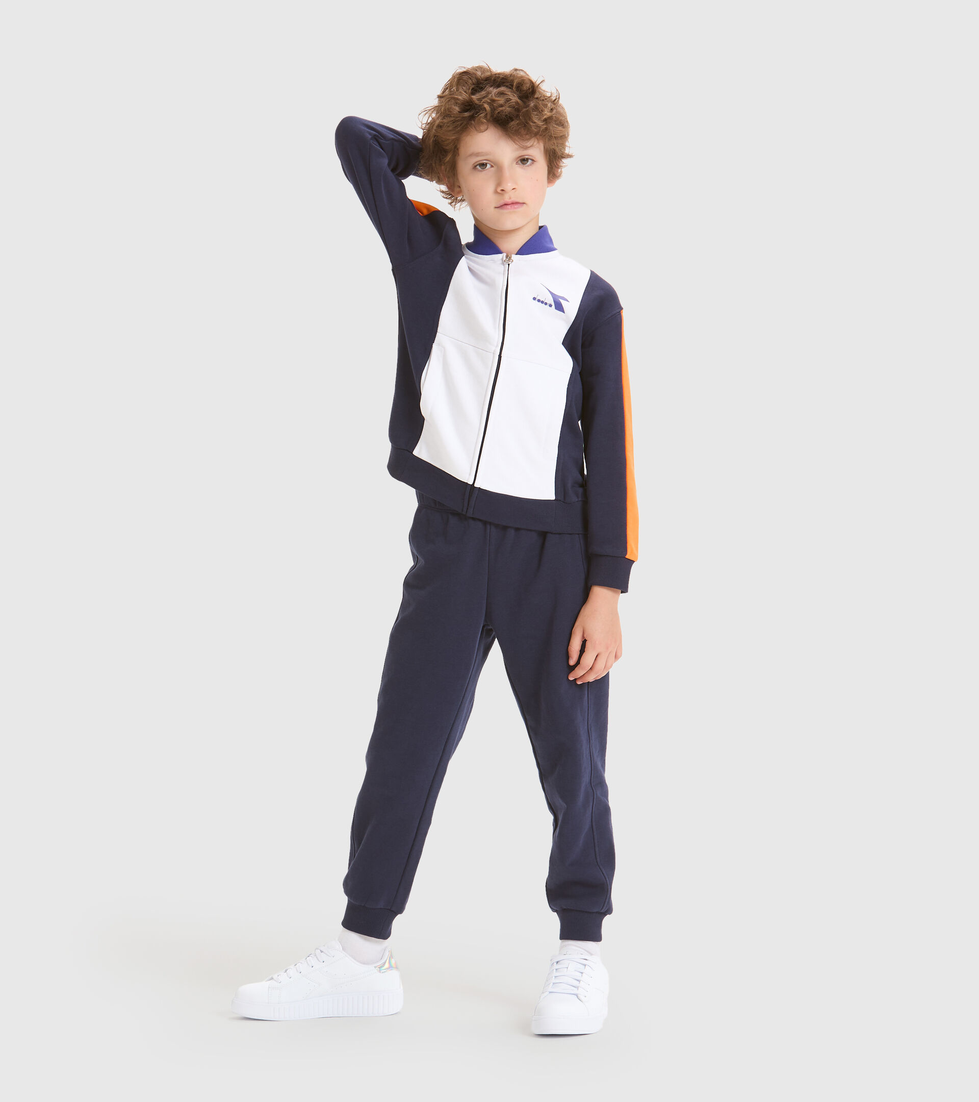 Apparel Sport BAMBINO JB.TRACKSUIT FZ HOOPLA AZUL CHAQUETON Diadora