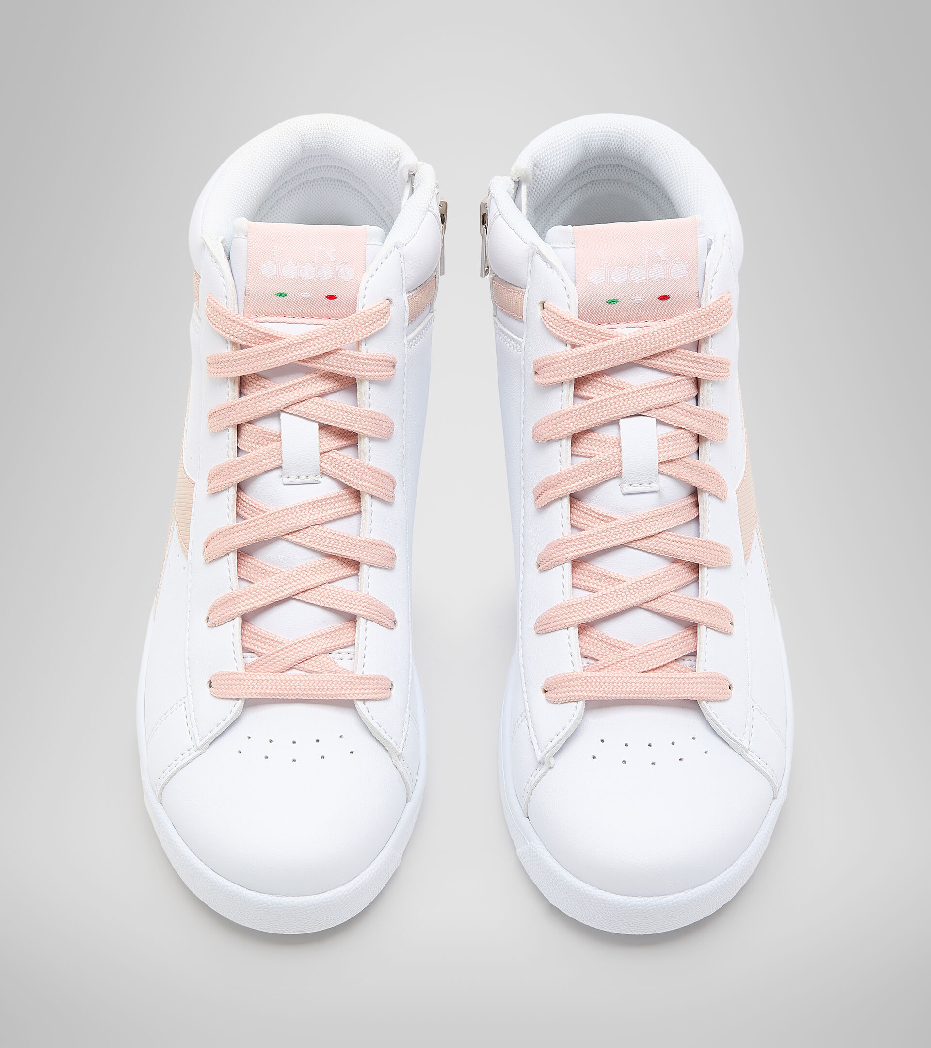 Sports shoes - Youth 8-16 years GAME P HIGH GIRL GS WHITE/PEACH WHIP - Diadora