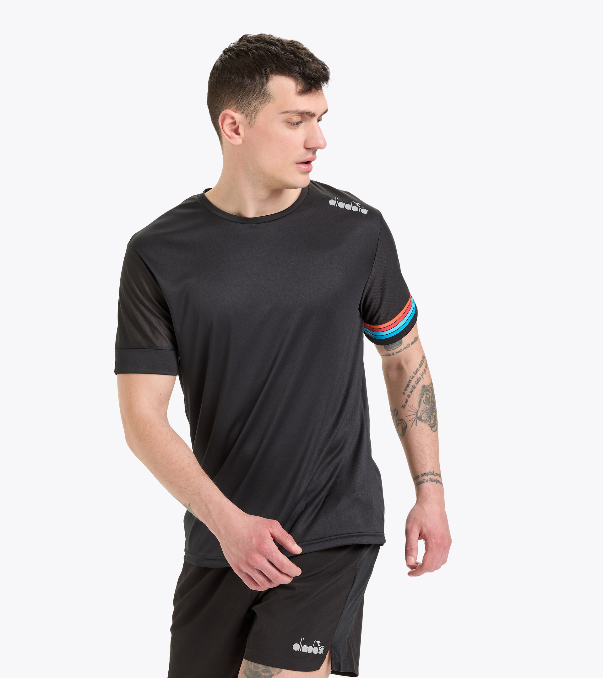 Lauf-T-Shirt mit kurzem Arm - Herren SS CORE TEE SCHWARZ - Diadora